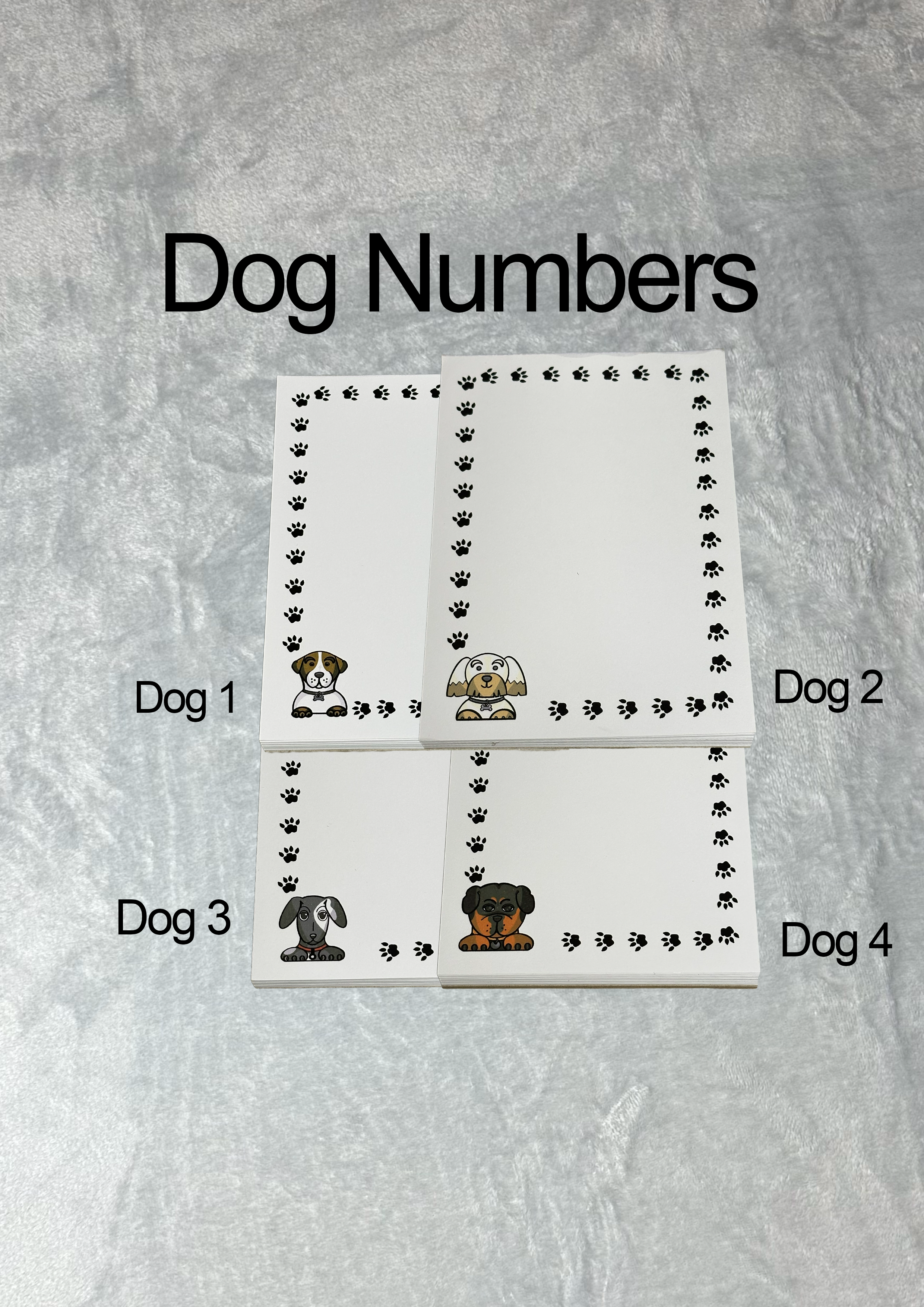 A6 Dog Notepad, Choose one of my Dog Notepad from Paws collection, 50 pages 120gsm