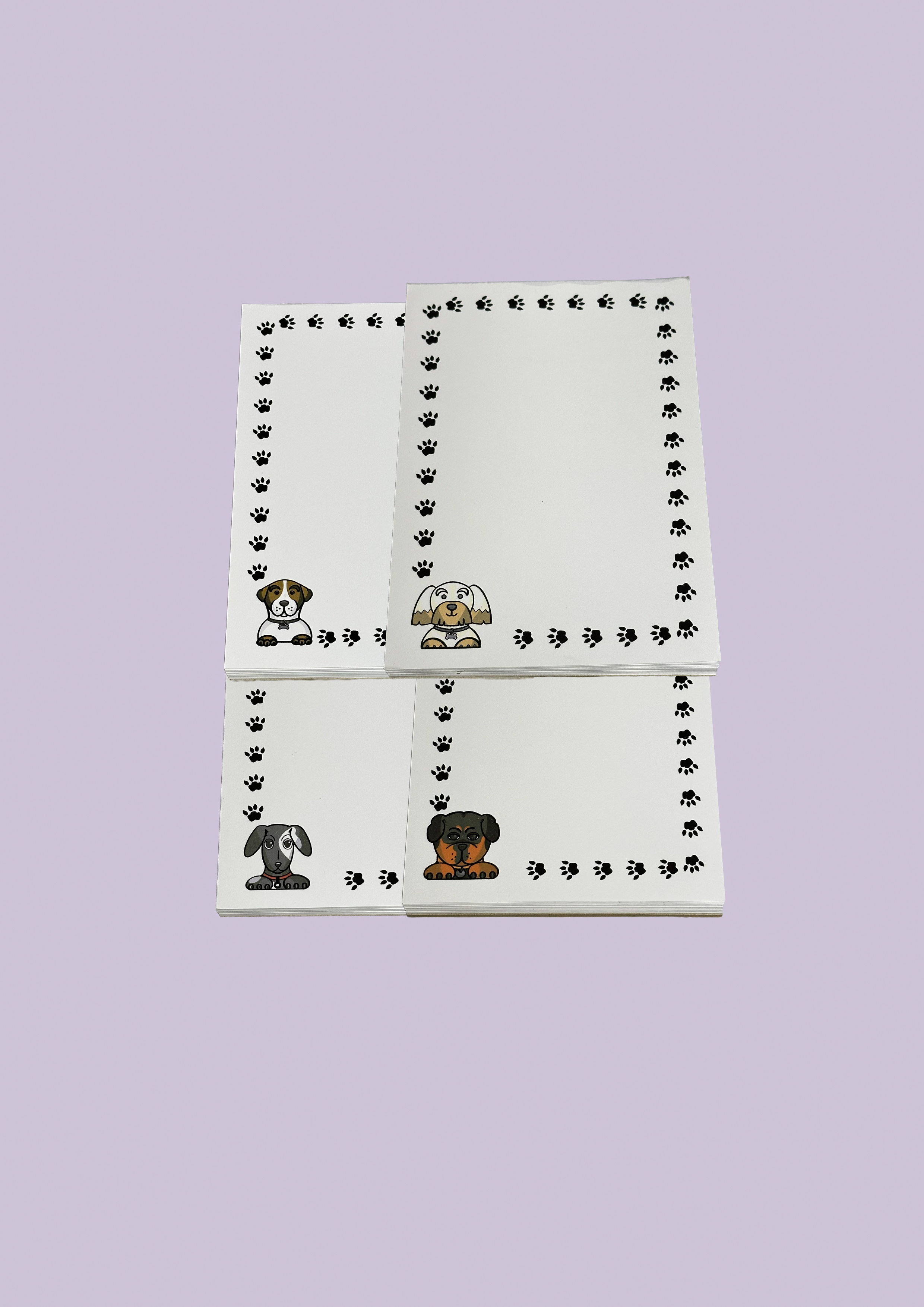 A6 Dog Notepad, Choose one of my Dog Notepad from Paws collection, 50 pages 120gsm