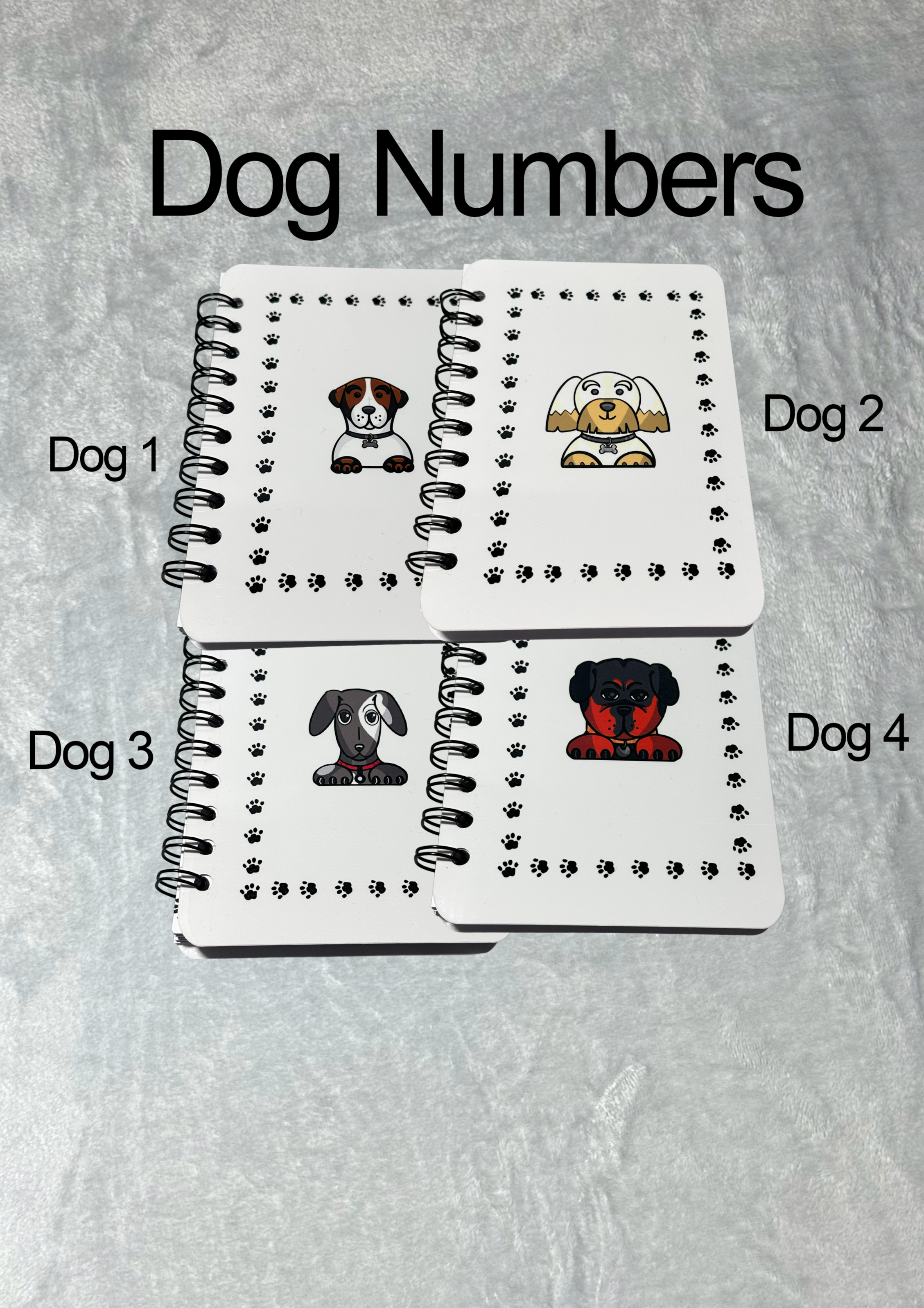 A6 Dogs, wired soft case notebook, from Paws collection, 50 double sided pages 120gsm