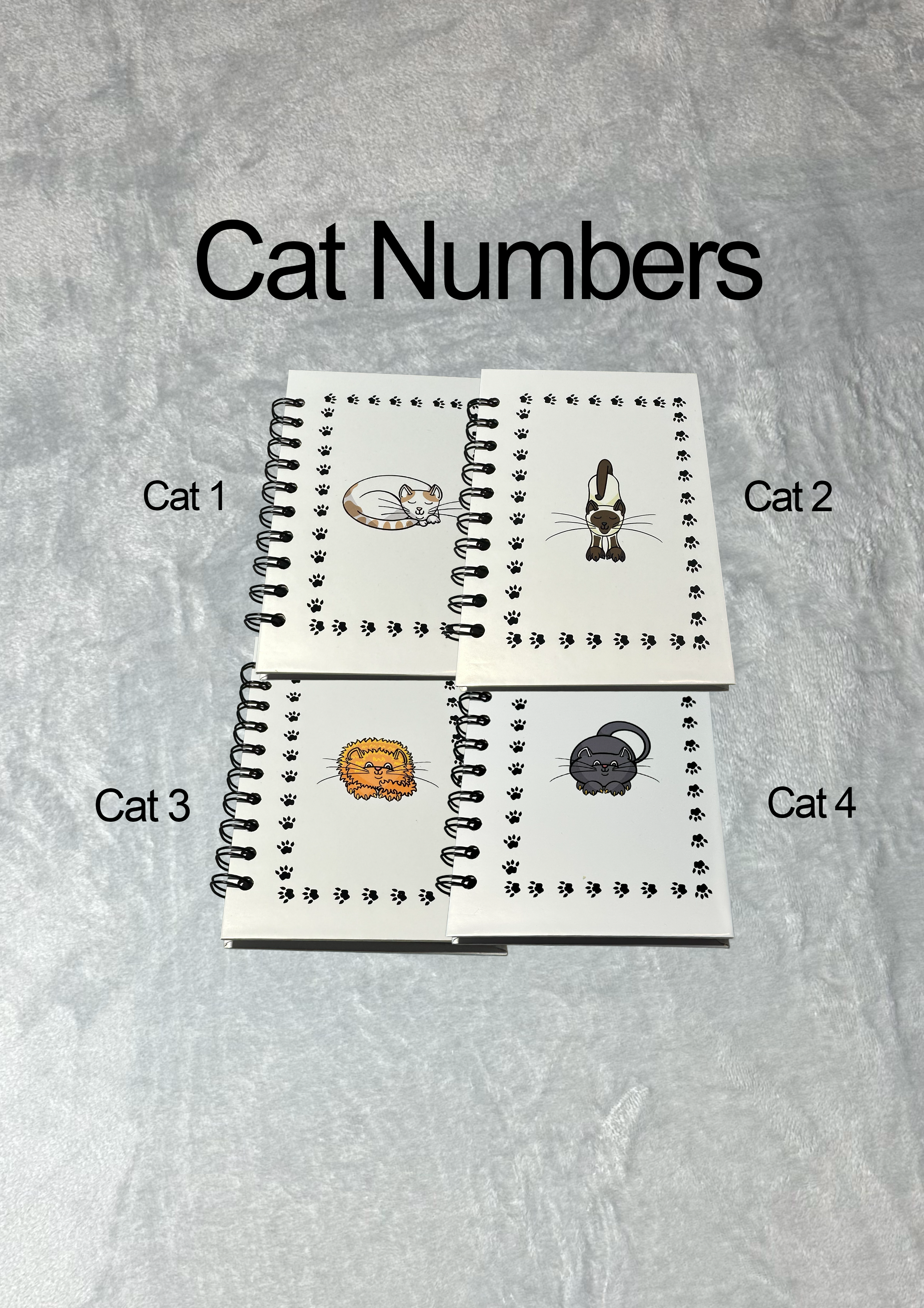 A6 Cats wired hardcase notebook, from Paws collection, 50 pages 120gsm