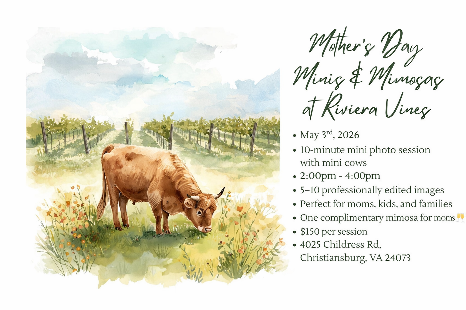 Minis & Mimosas — Mother’s Day Event