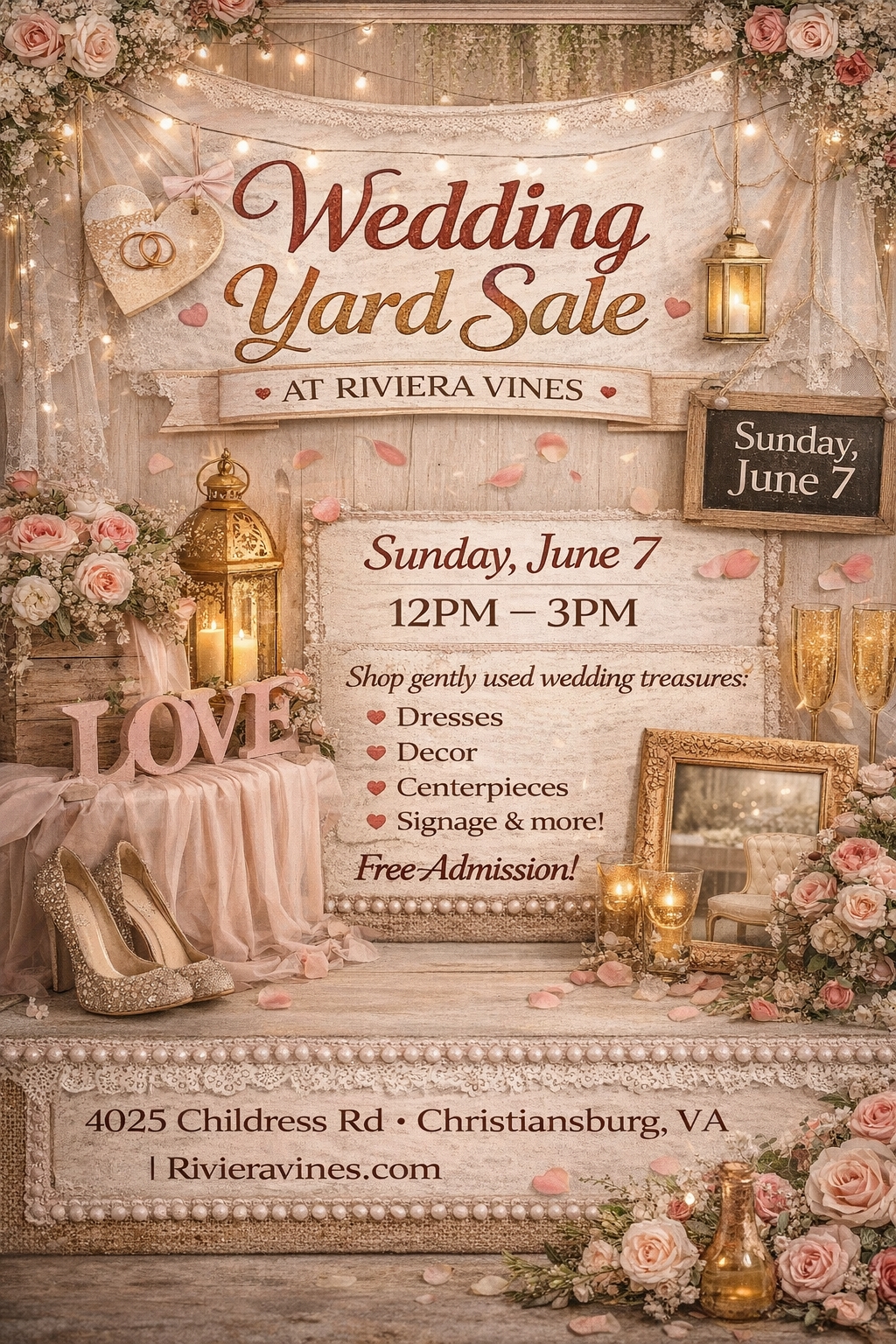 Wedding Yard Sale at Riviera Vines