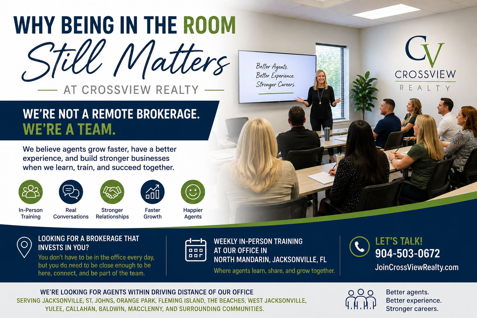 Choosing a Jacksonville Real Estate Brokerage for Agents: Why Being in the Room Still Matters