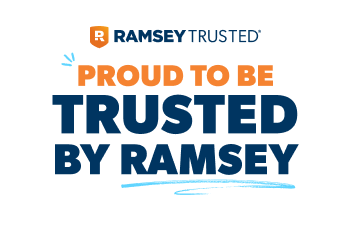 Ramsey Trusted logo with the slogan 'Proud to be trusted by Ramsey' in bold orange and blue text.
