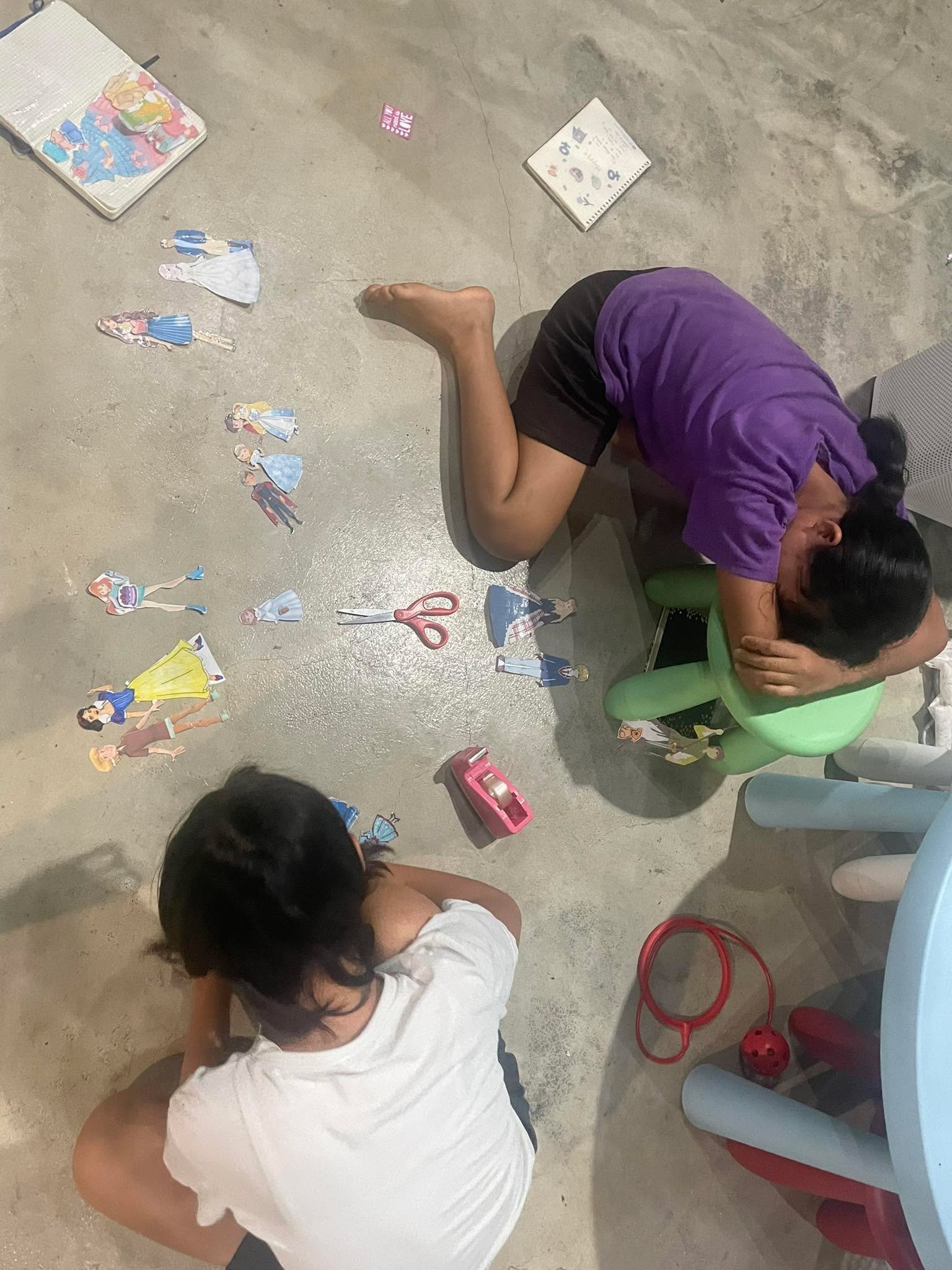 This is what kids without screens do.  Paper dolls for days!  Books and books of paper dolls!
