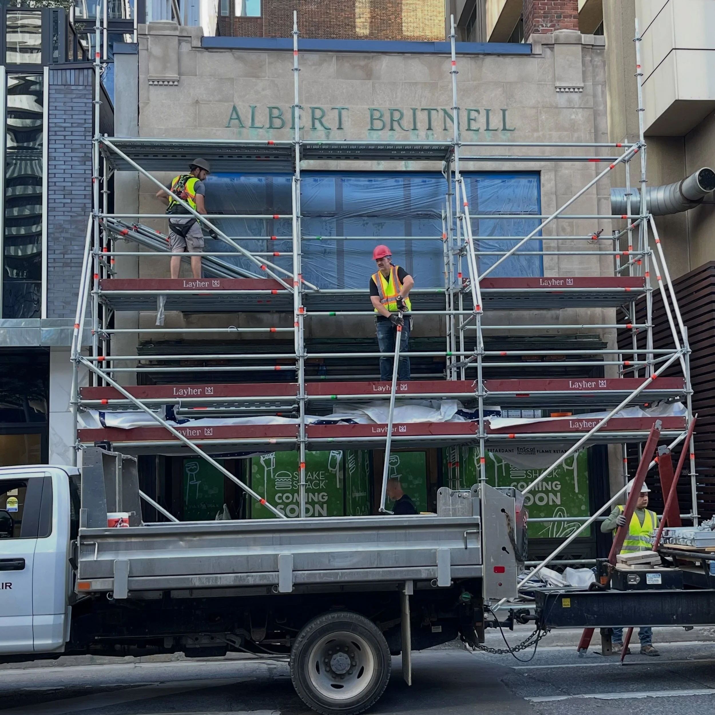 Site access with overhead protection at Toronto&rsquo;s busiest intersection during summer construction season? We can do that! Check out our masonry restoration setup at Yonge and Bloor as the tarps come down

#scaffolding #scaffoldinglife #torontoc