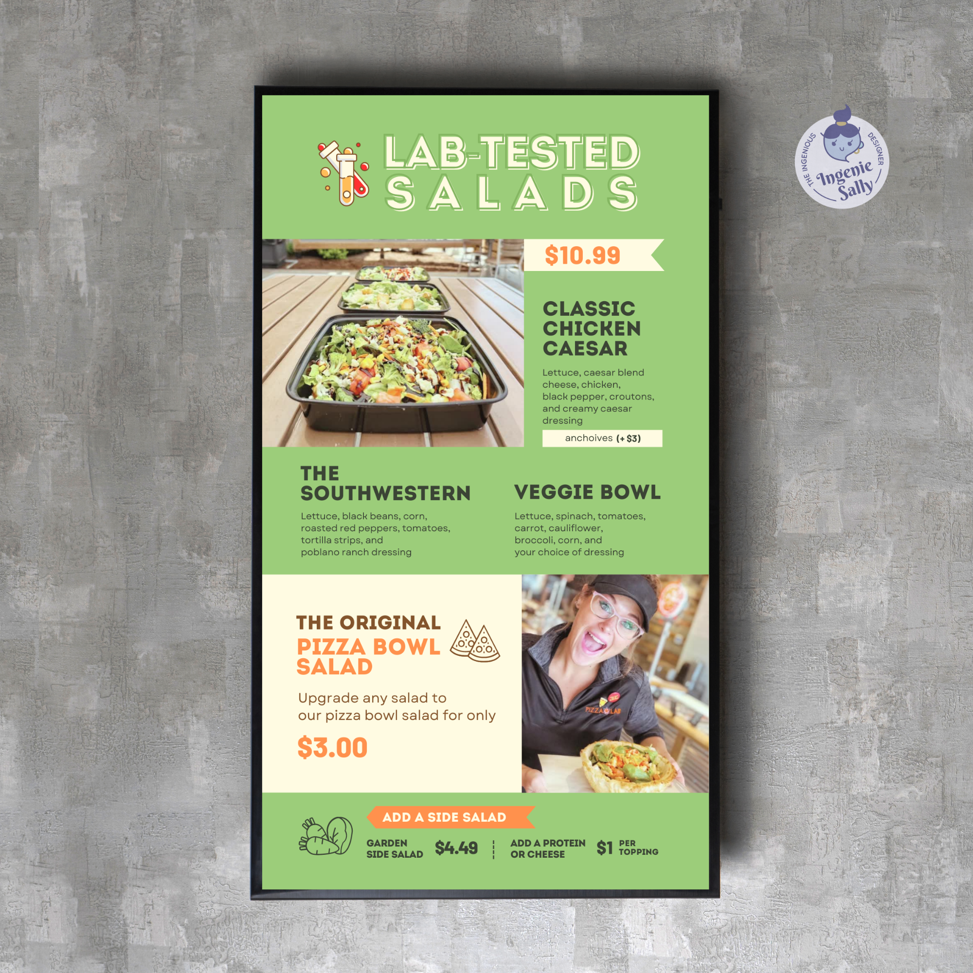 Editable animated menu design made in Canva, perfect for restaurants. No subscription needed. Customize daily specials, combos & more easily
