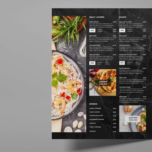 DIY Dine in Menu and Takeout Canva Template Ingenie Sally