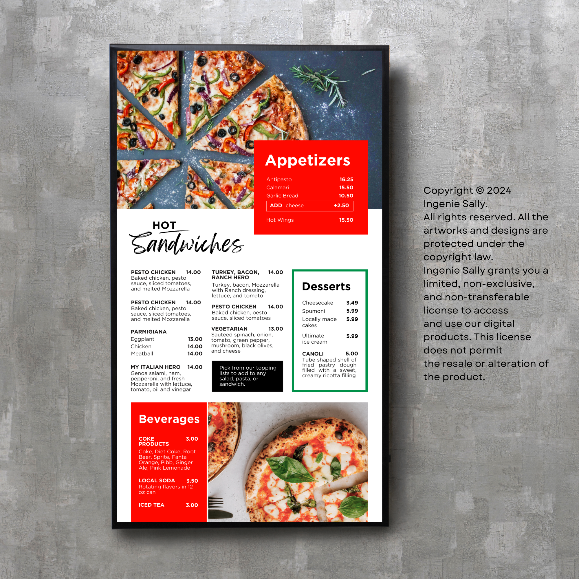 V Pizza Pasta Static TV Editable Menu Board 2.png