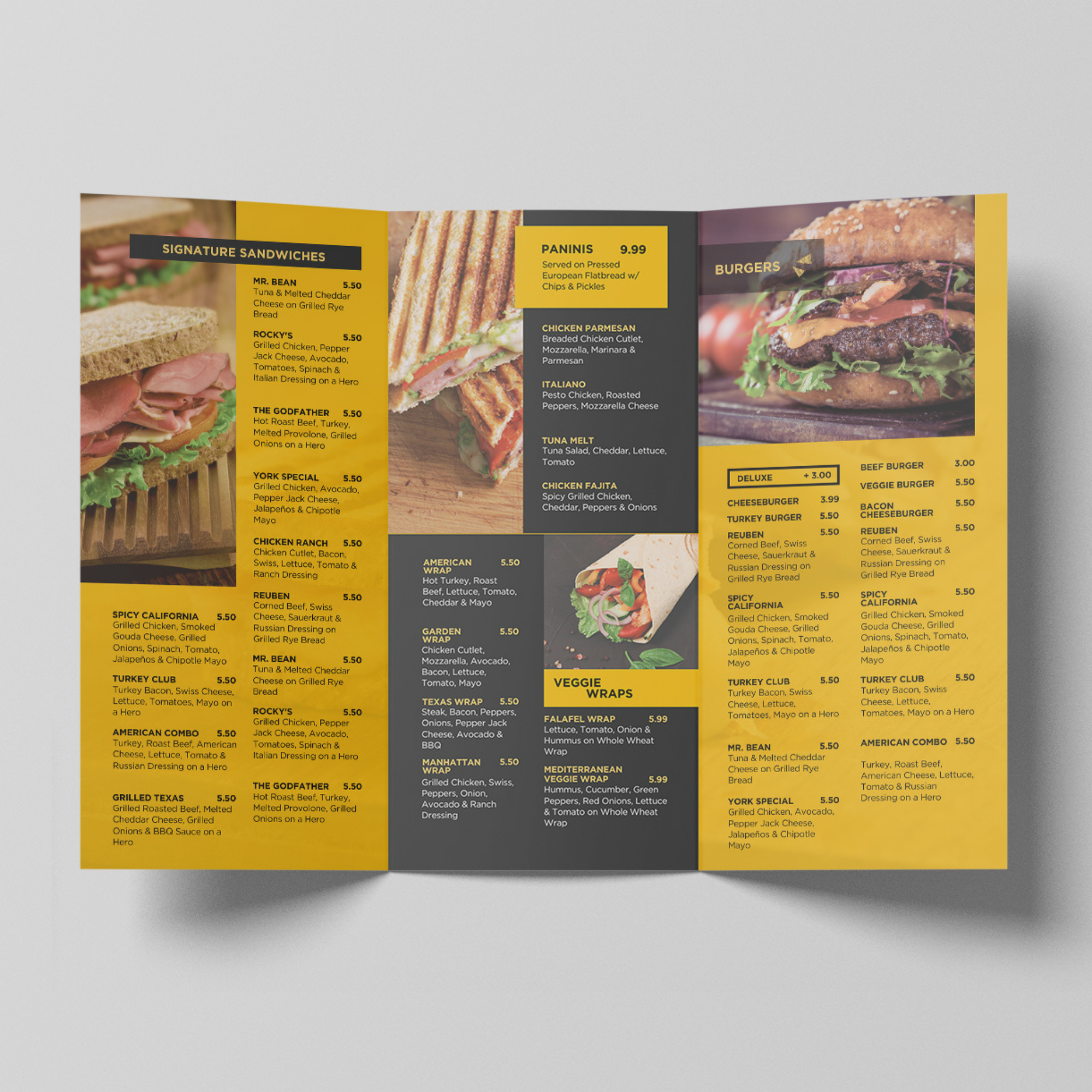 DIY dinein food takeout to go menu Canva template — Ingenie Sally