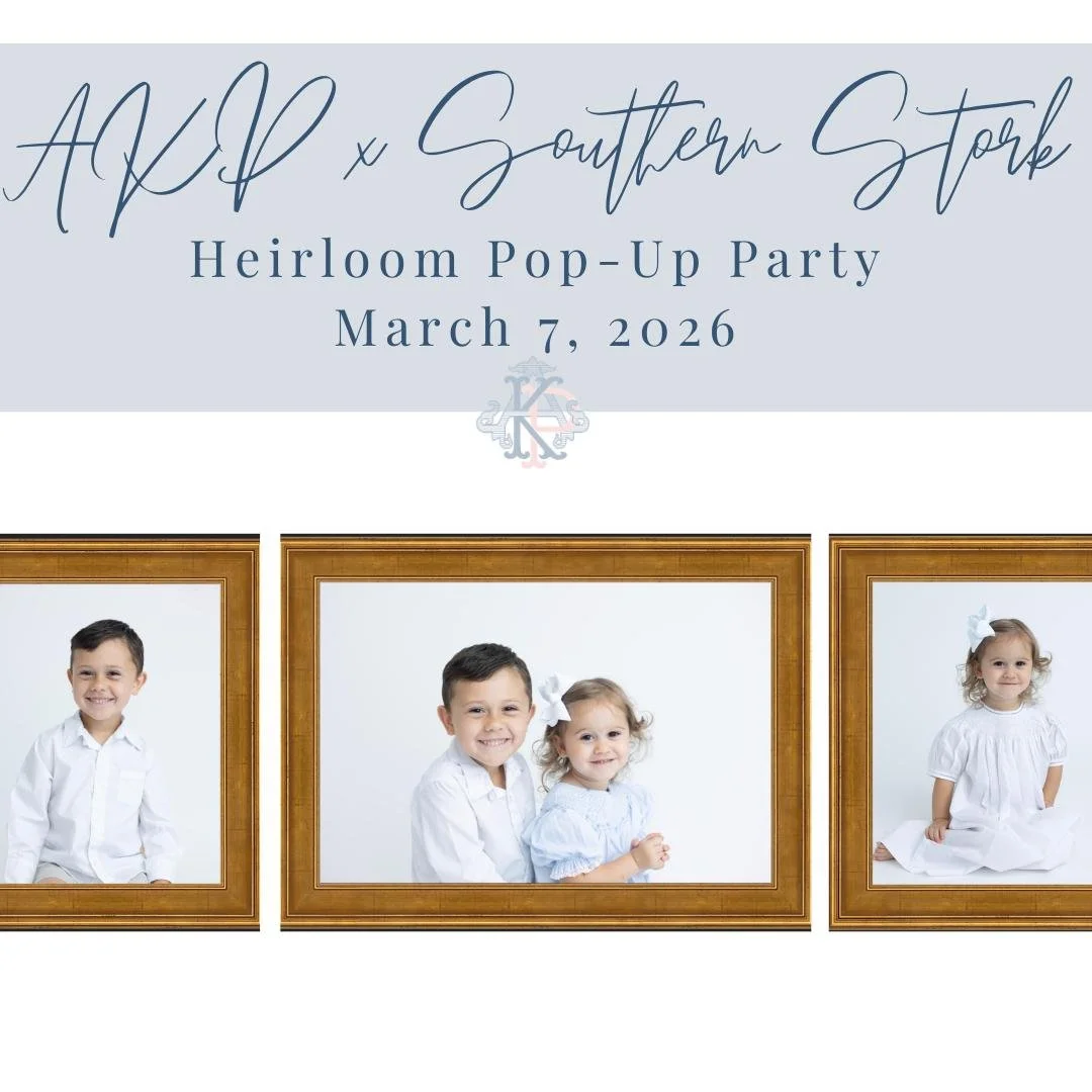 There are major perks signing up for the Heirloom Pop-Up at Southern Stork! 
Southern Stork has some beautiful heirloom clothes and accessories that you get 10% off of when you sign-up. 
I also am including $100 print credit with your session fee. Th
