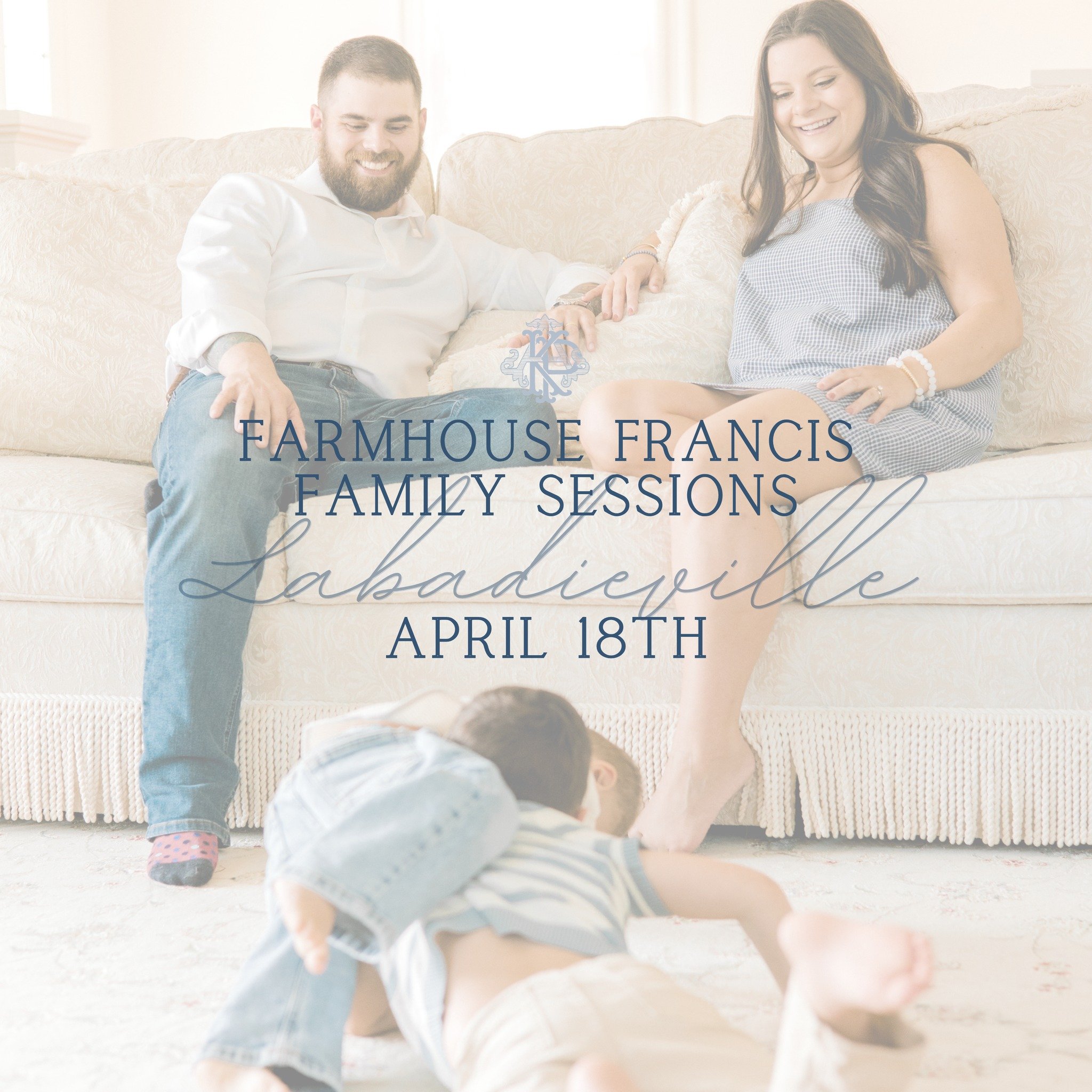 There&rsquo;s something so special about photographing families at Farmhouse Francis in Labadieville. This beautiful historic home, built in 1910, is filled with light, character, and so many incredible spaces for portraits.

From the sweeping oak tr