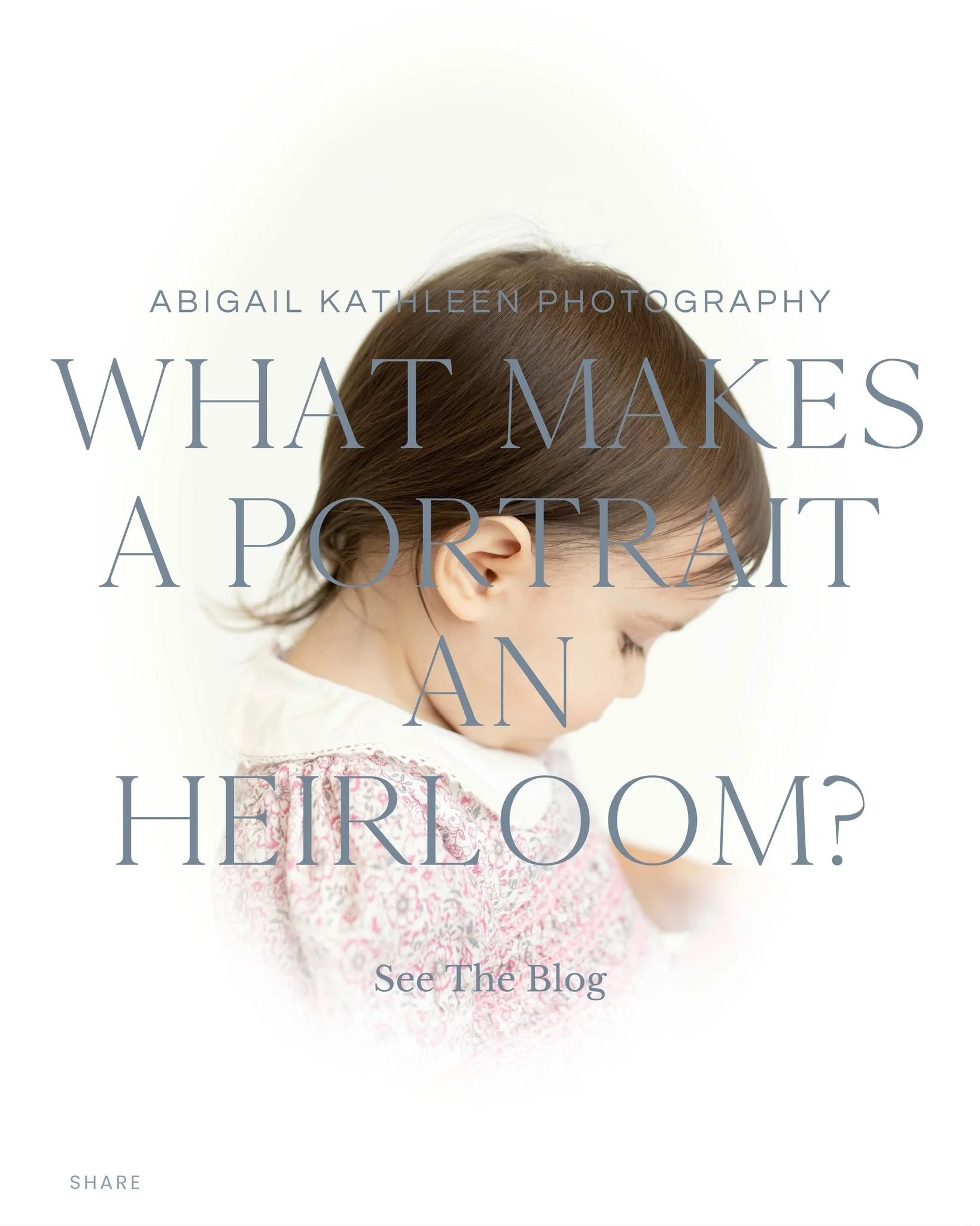 What makes a portrait an heirloom?

It&rsquo;s not just the image&mdash;it&rsquo;s the intention behind it.
The simplicity. The softness. The way it&rsquo;s meant to be displayed, held, and passed down.

I shared more about what truly defines an heir