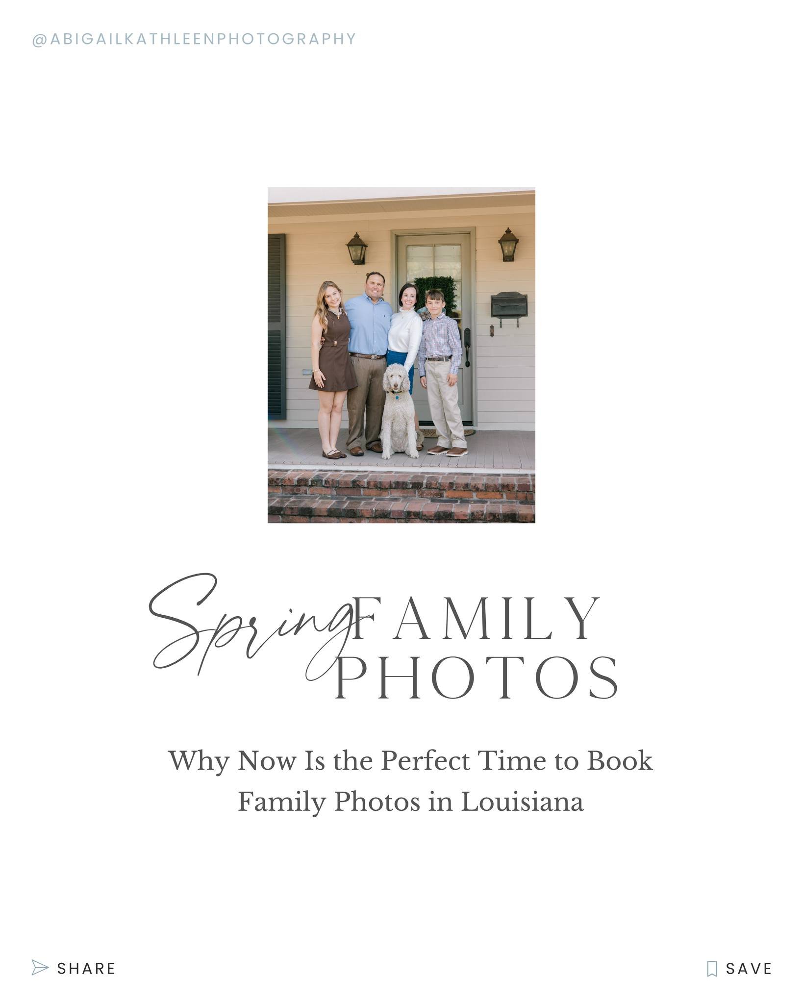 Spring is almost here 🌿 and it&rsquo;s officially the perfect time to update your family photos.

The weather is getting beautiful, the light is soft, and sessions feel relaxed before summer schedules fill up. I just shared a new blog all about why 
