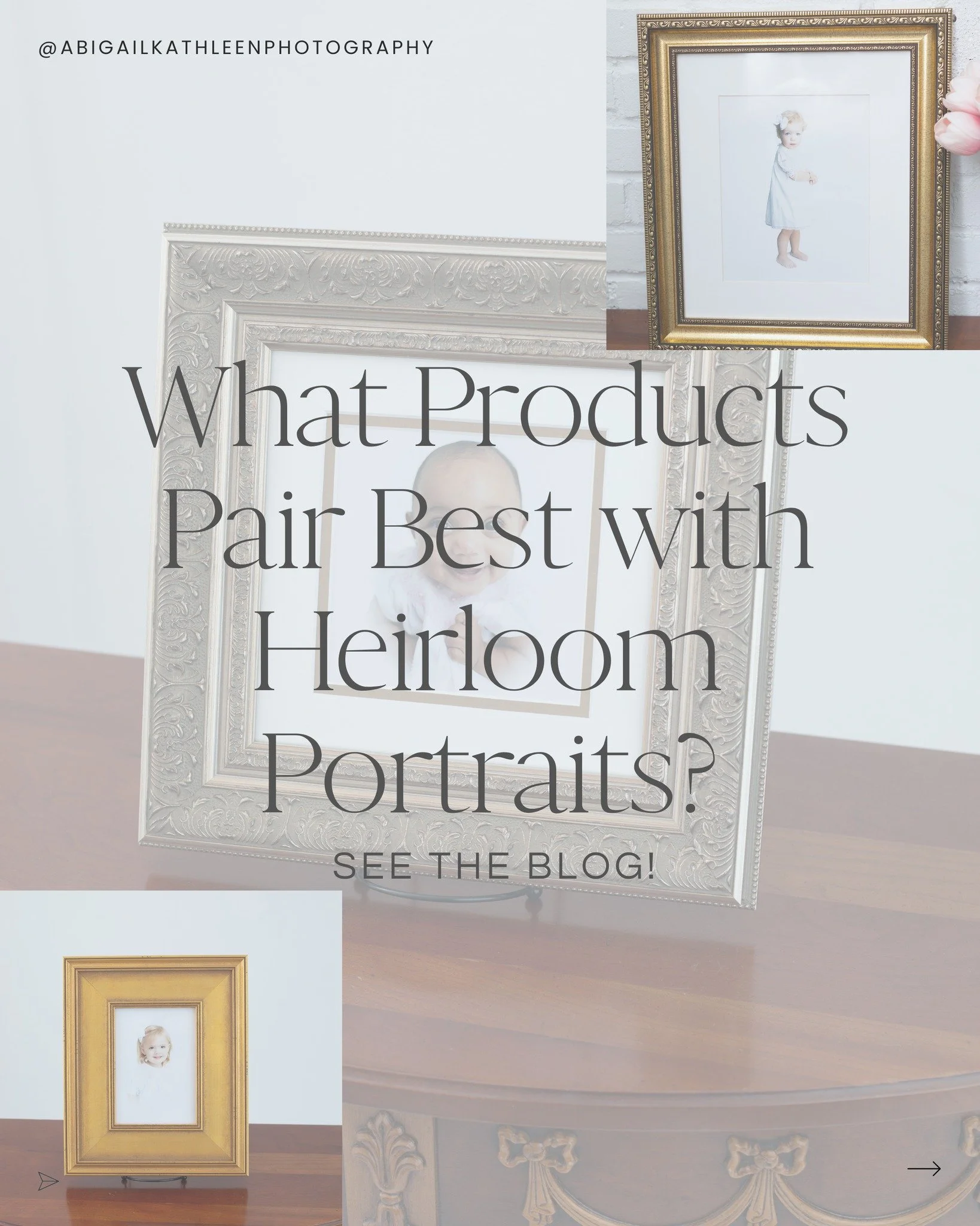 You&rsquo;ve booked the heirloom portraits&hellip;
now what?

Frames, folios, wall art&mdash;choosing how to display your images matters just as much as taking them.

I just shared a new blog post all about the best products to pair with heirloom por