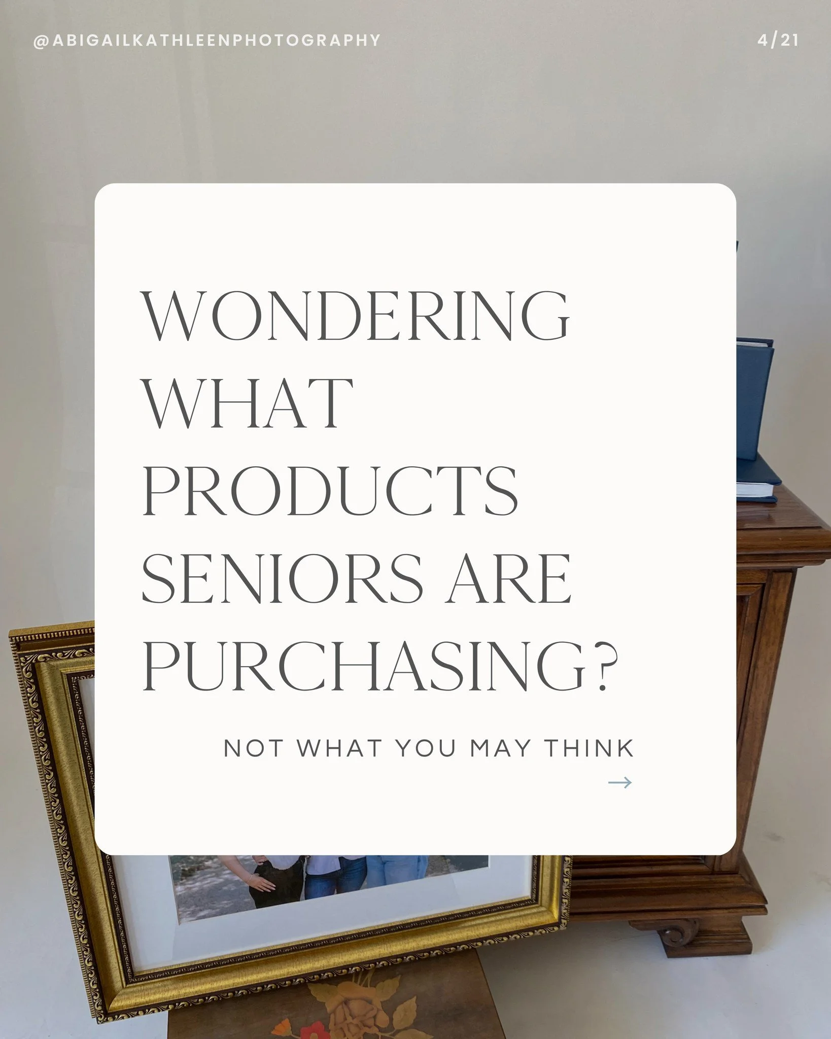 Most people think senior photos are just&hellip; photos.

But what seniors (and their parents) are actually investing in?
The keepsakes that last long after graduation day.

From custom graduation invitations to albums, frames, and wall art&mdash;the