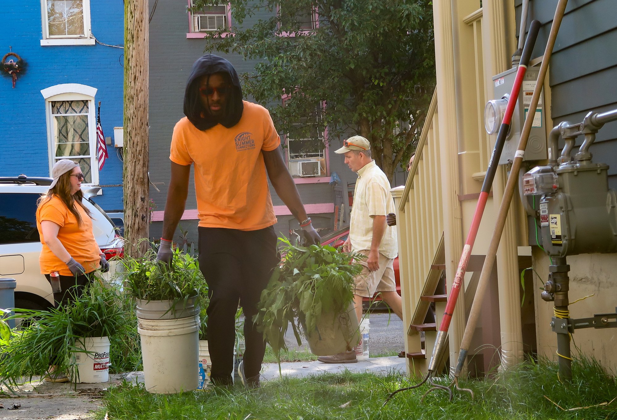   Incoming freshmen aided in a build for Habitat for Humanity of Greater Newburgh a week before the start of the semester.  