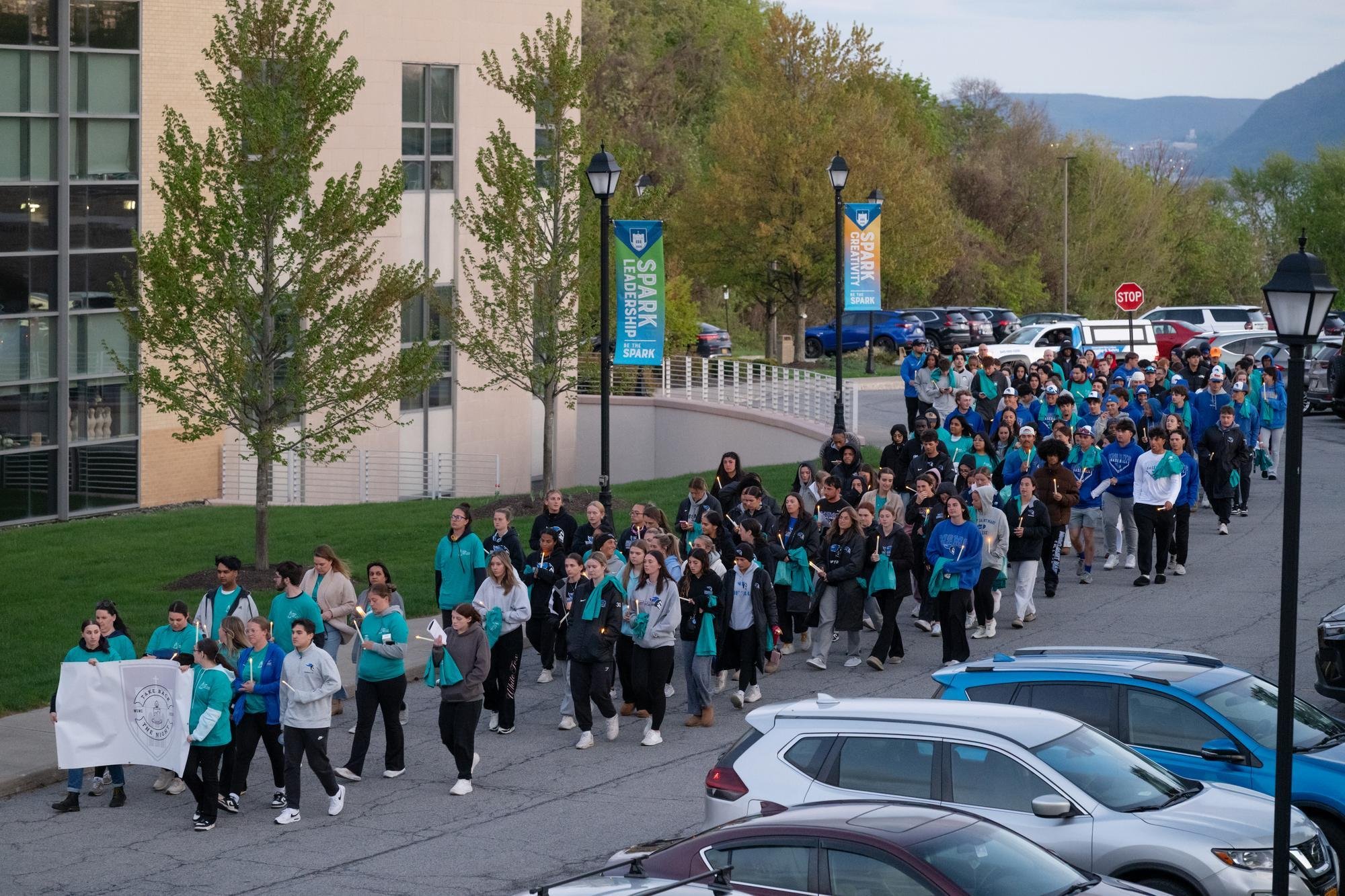   Mount Saint Mary College community took part in the annual Take Back the Night event to honor survivors of sexual violence.  