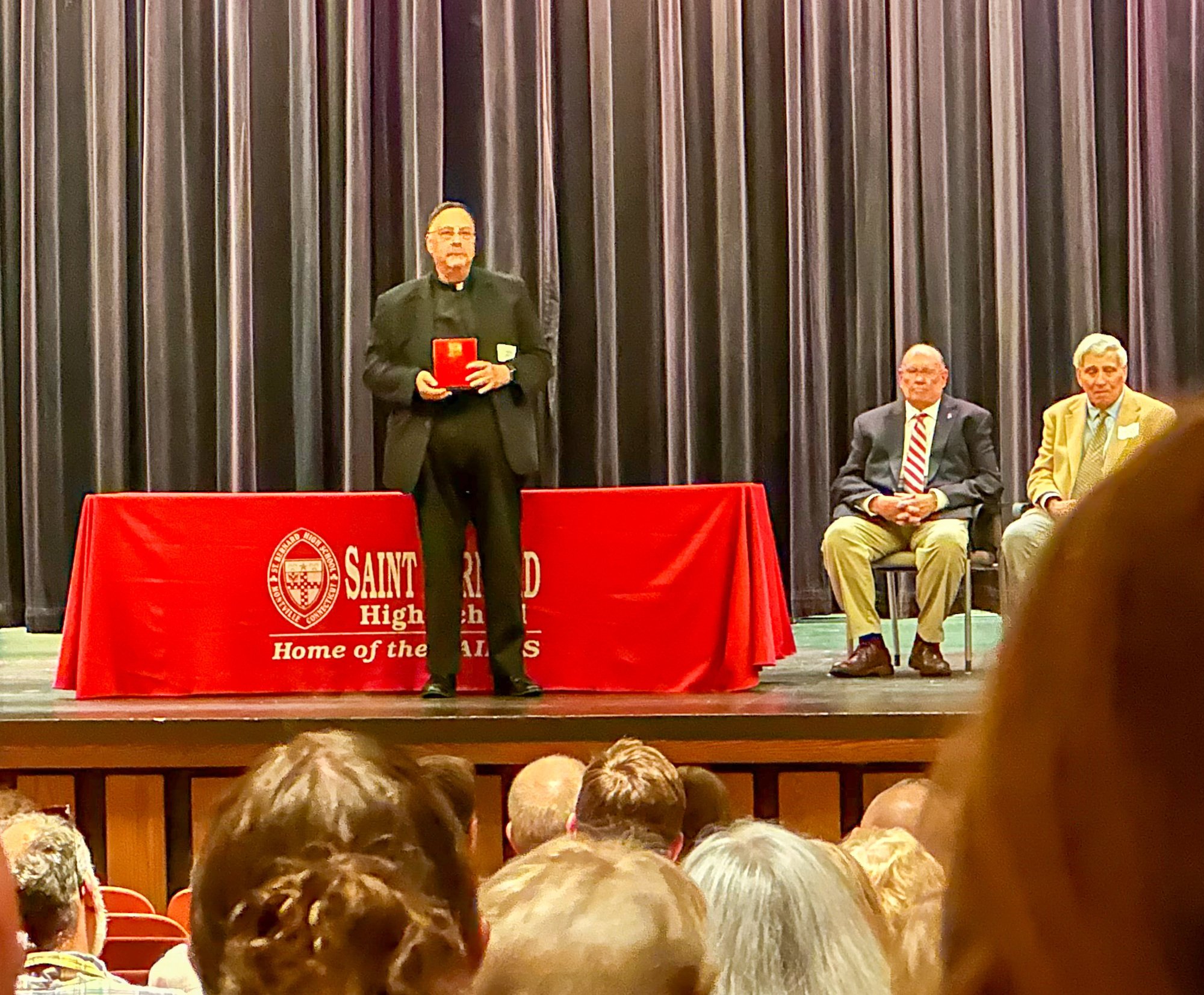 Fr. Gregoire Fluet was inducted into the Athletics Hall of Fame at Saint Bernard High School in Uncasville, Conn.