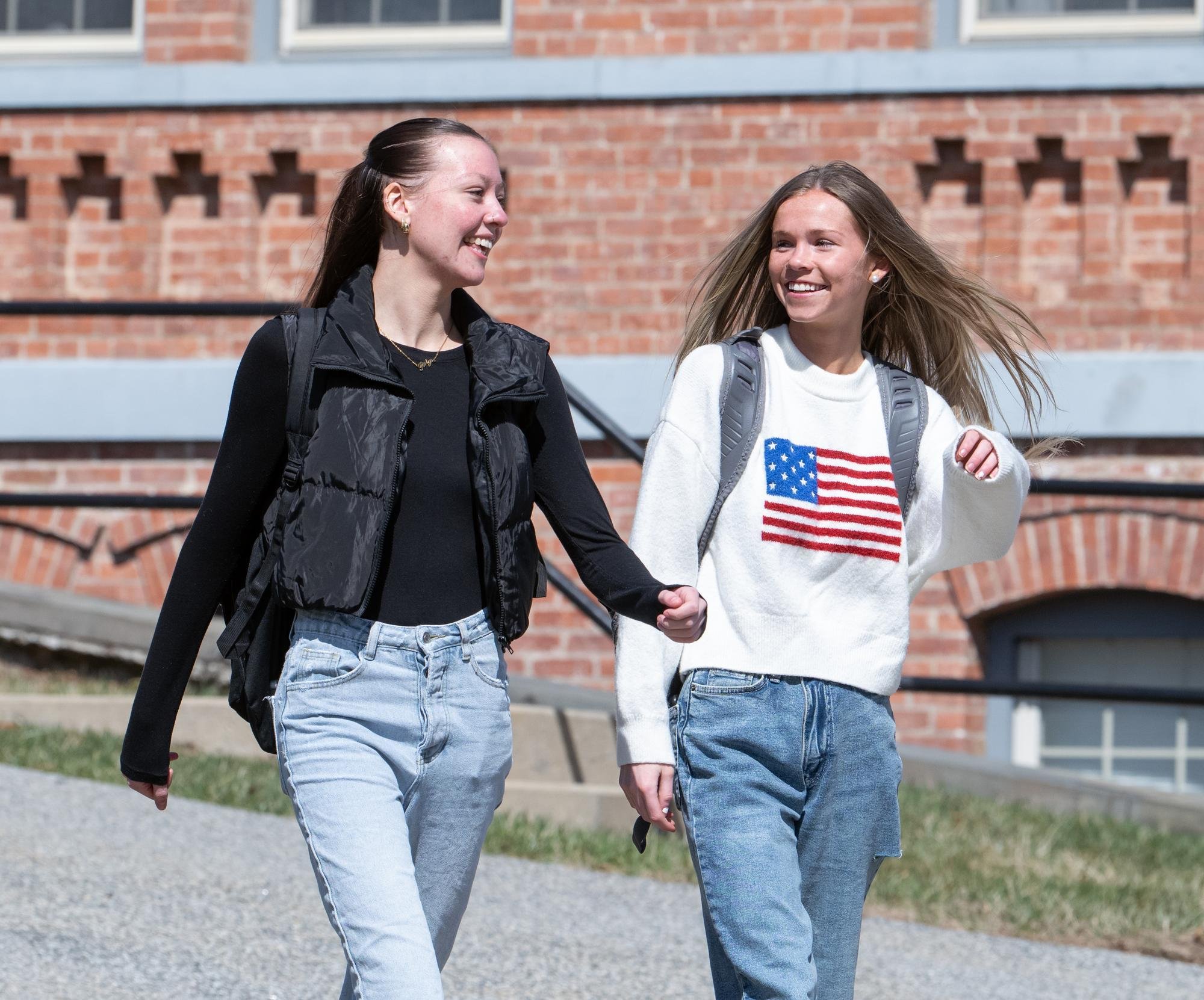 Teachers together, friends forever: Paige Stathis (left) and Erin O’Sullivan.