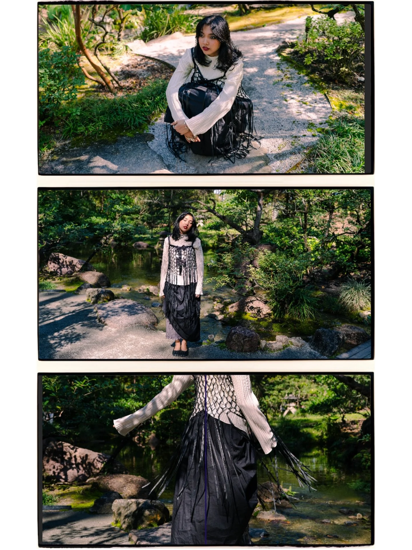 let&rsquo;s go for a walk 
@_ohsnapitskat &amp; @shotinartland 

#morikamimuseum #japanesegardens #jewelry #sustainablefashion #fashionphotograph