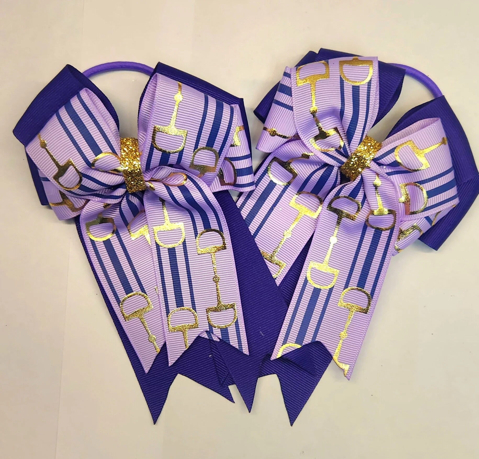 Purple Snaffle Show Bows