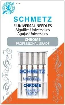 Schmetz Chrome Universal size 80/12 Pack of 5
