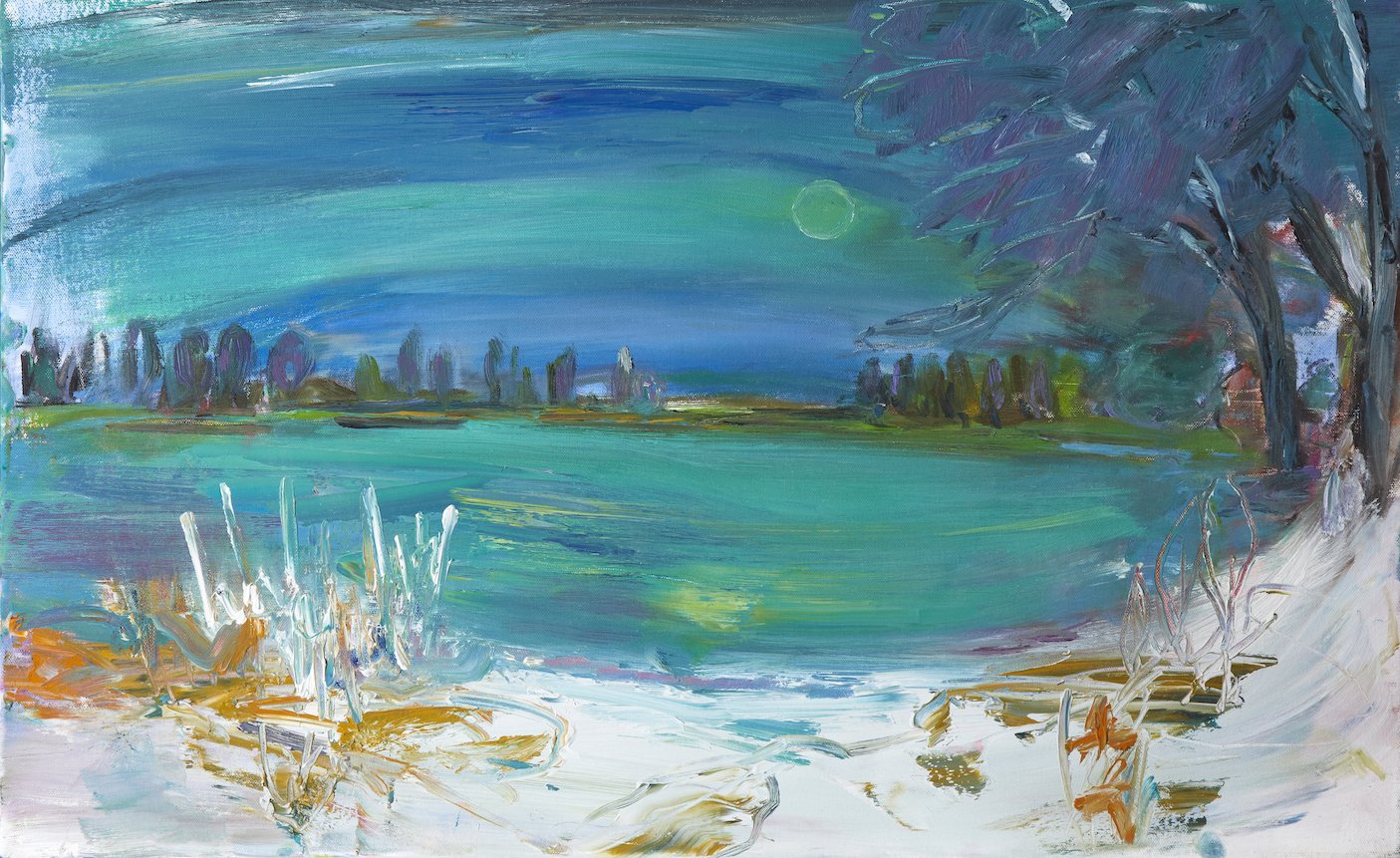 Acid Lake Dreams. Acrylic and Oil on Canvas. 50 x 81 cm. £1,350 