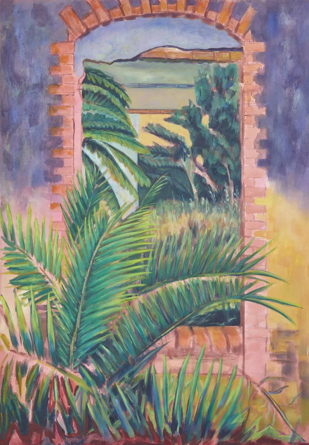 🔴 Portal through Wall. Oil on Canvas. 100 x 180 cm