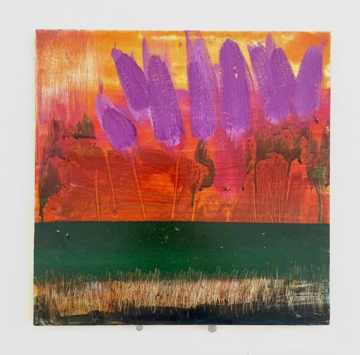 Green Mile | Oil on Wood | 30 x 30 cm | Available on Auc Art