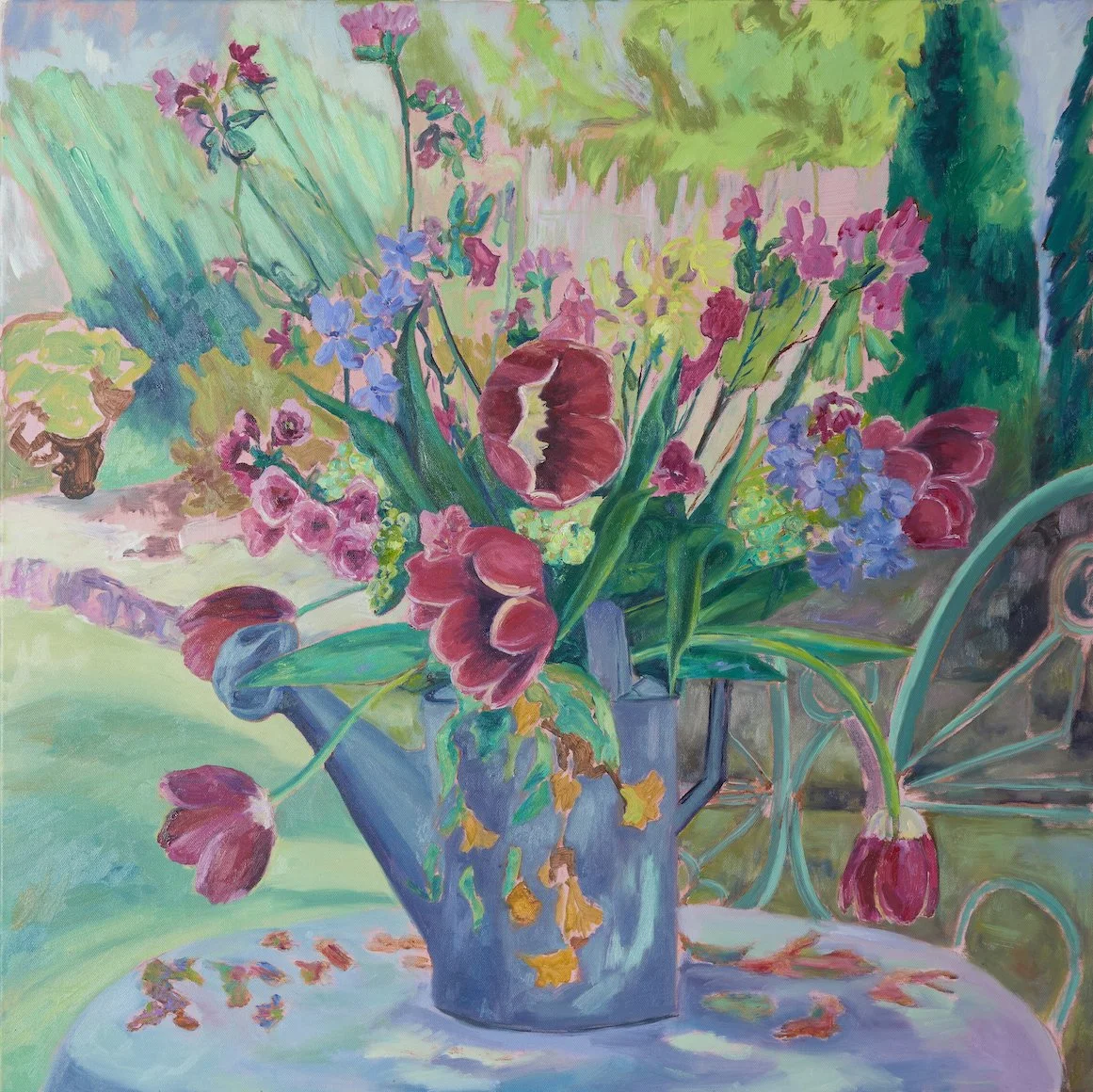 🔴 Spring Flowers. Oil on Canvas. 100 x 100 cm