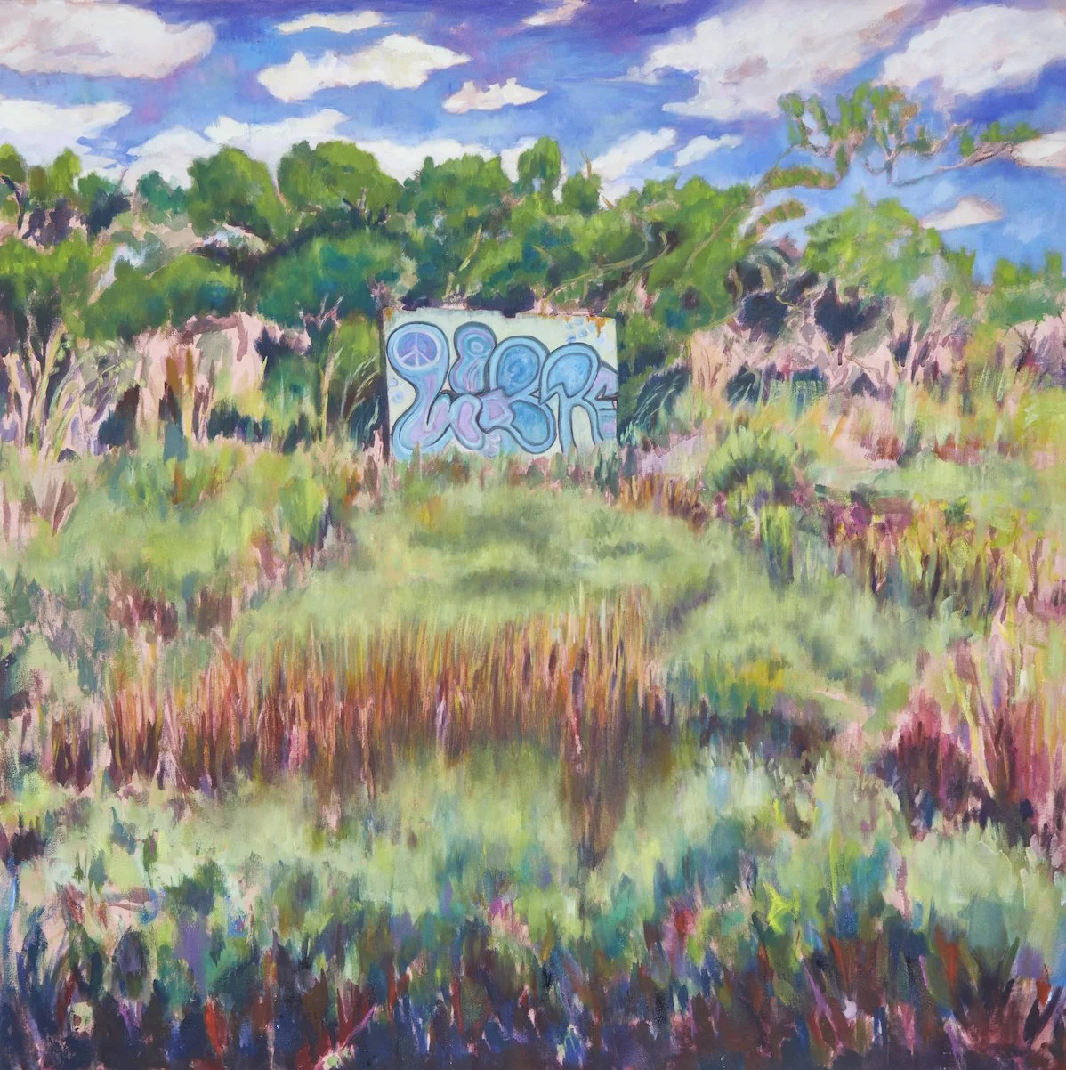 Rewiring. Acrylic and Oil on Canvas. 97 x 97 cm. £2,300