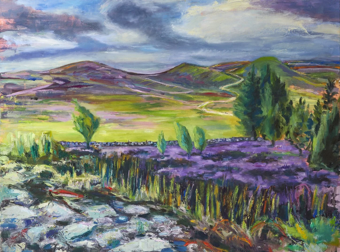 🔴 Path to Purple Hills. Acrylic and Oil on Canvas. 61 x 81 cm. £1,600