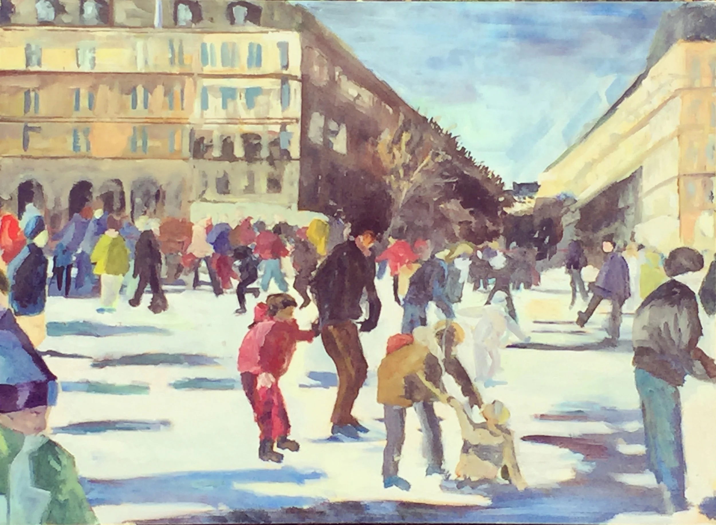 Ice Skaters Card (Pack of 10)