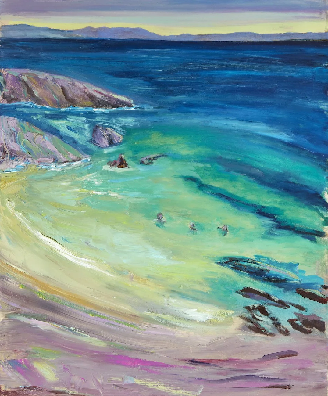 🔴 Swimmers. Acrylic and Oil on Canvas. 60 x 50 cm