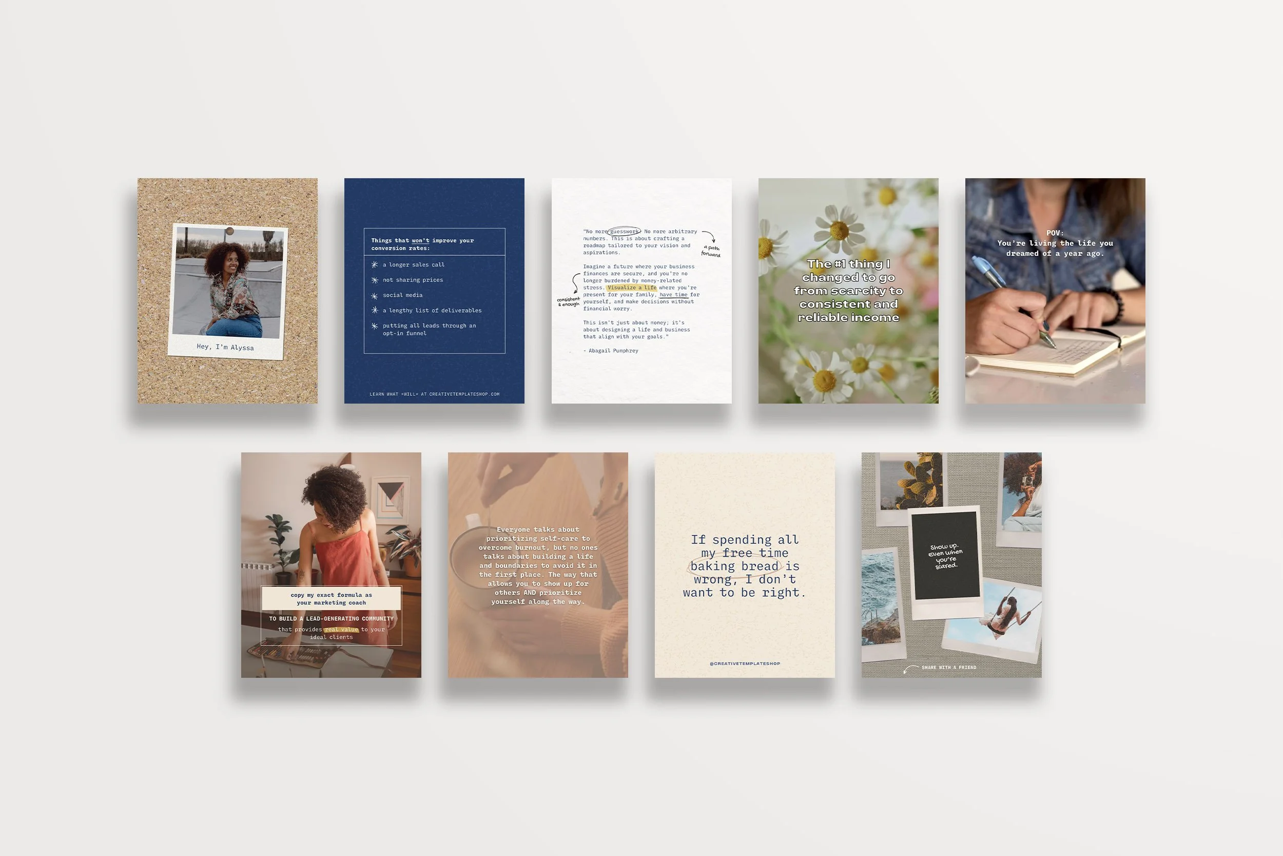 Educational Instagram Carousel Canva Templates: Bright Collection ...