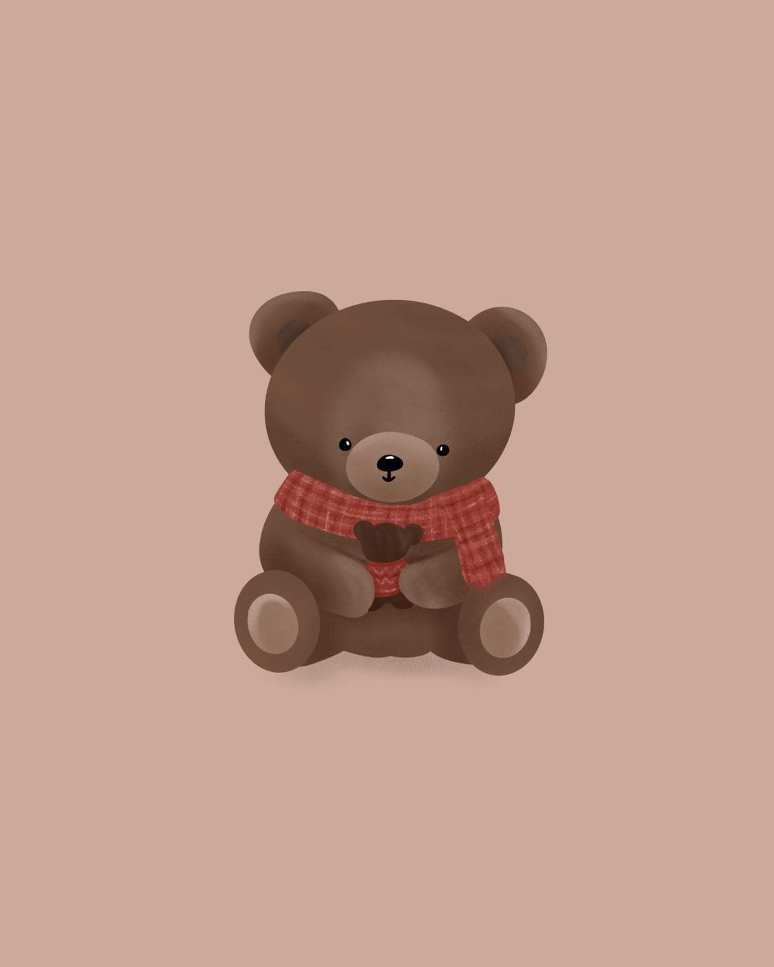 Illustration ourson foulard