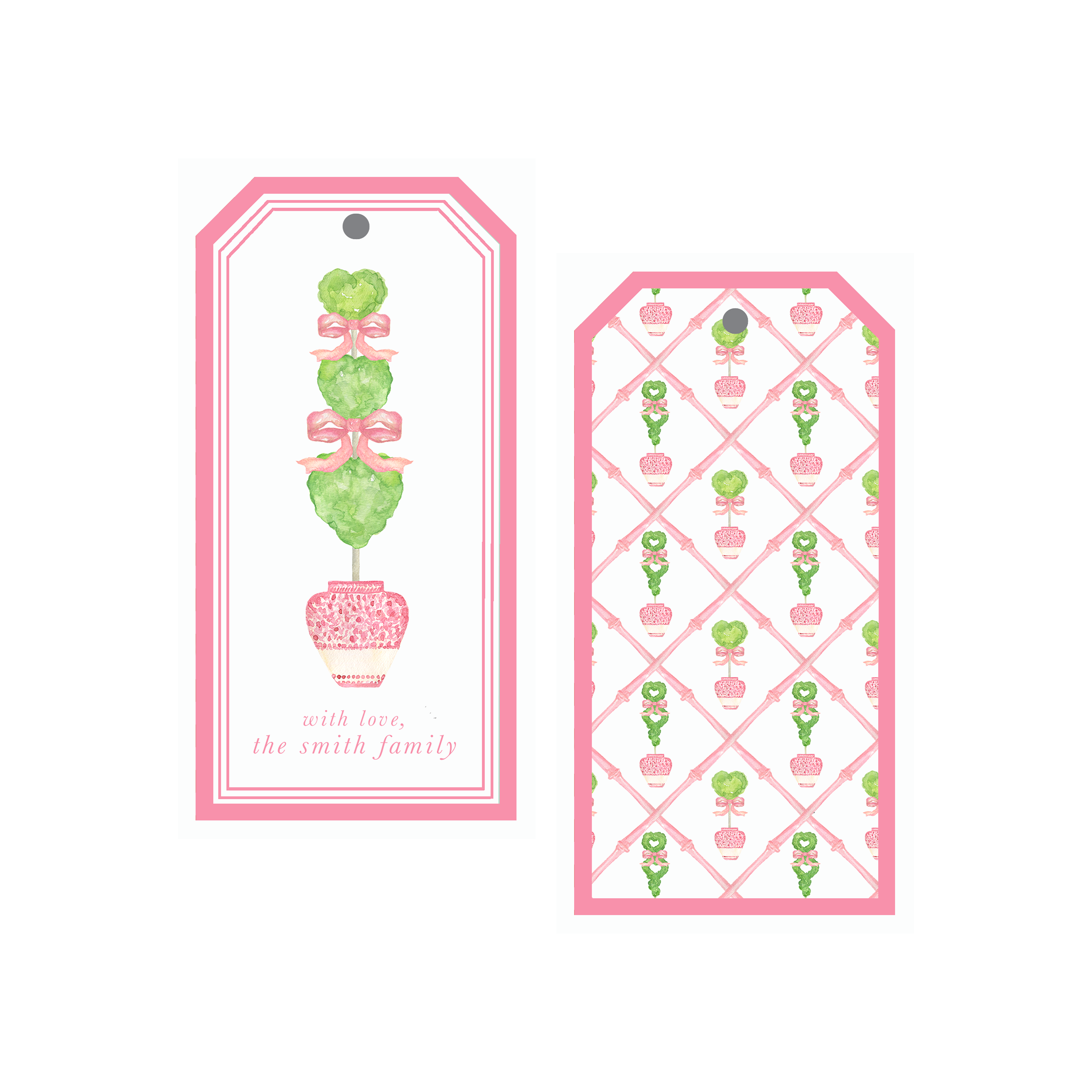 Topiary Hearts Gift Tag