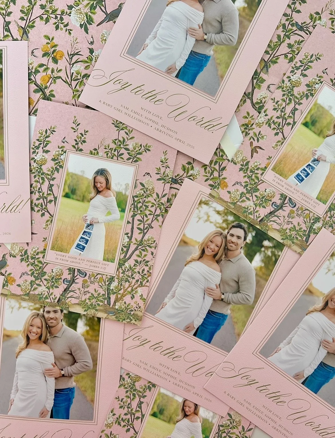 Our favorite Christmas card yet 🕊️ surprise!! 

Sam and I are simply overjoyed to be welcoming our baby girl come April! &ldquo;Every good and perfect gift is from above.&rdquo; 💗