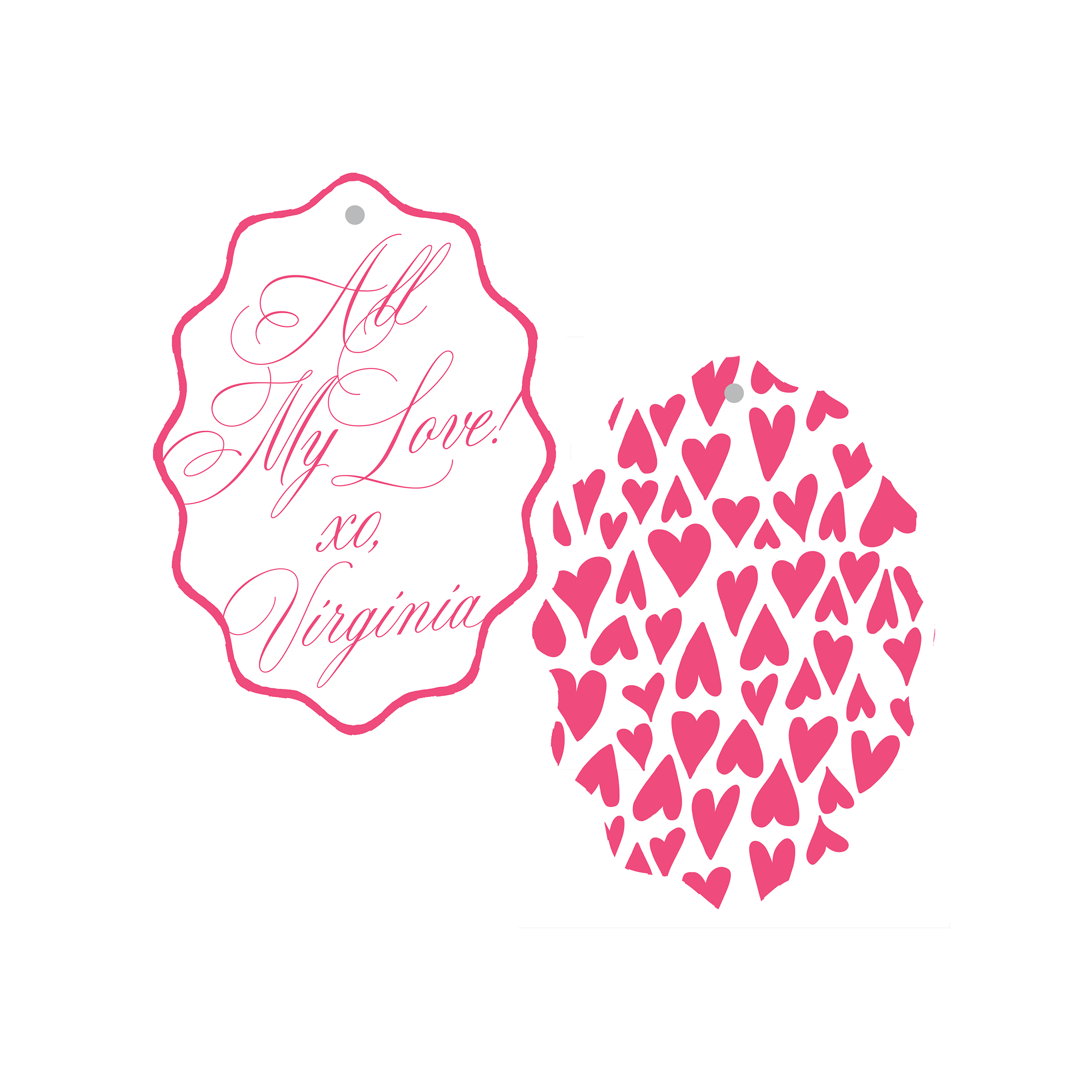 All My Love Wavy Gift Tag