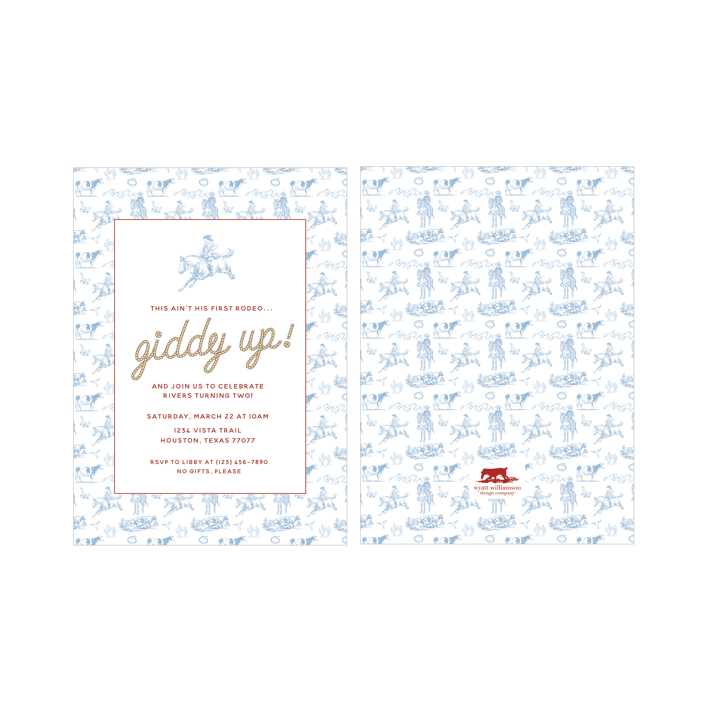 Rodeo Second Birthday Invitation
