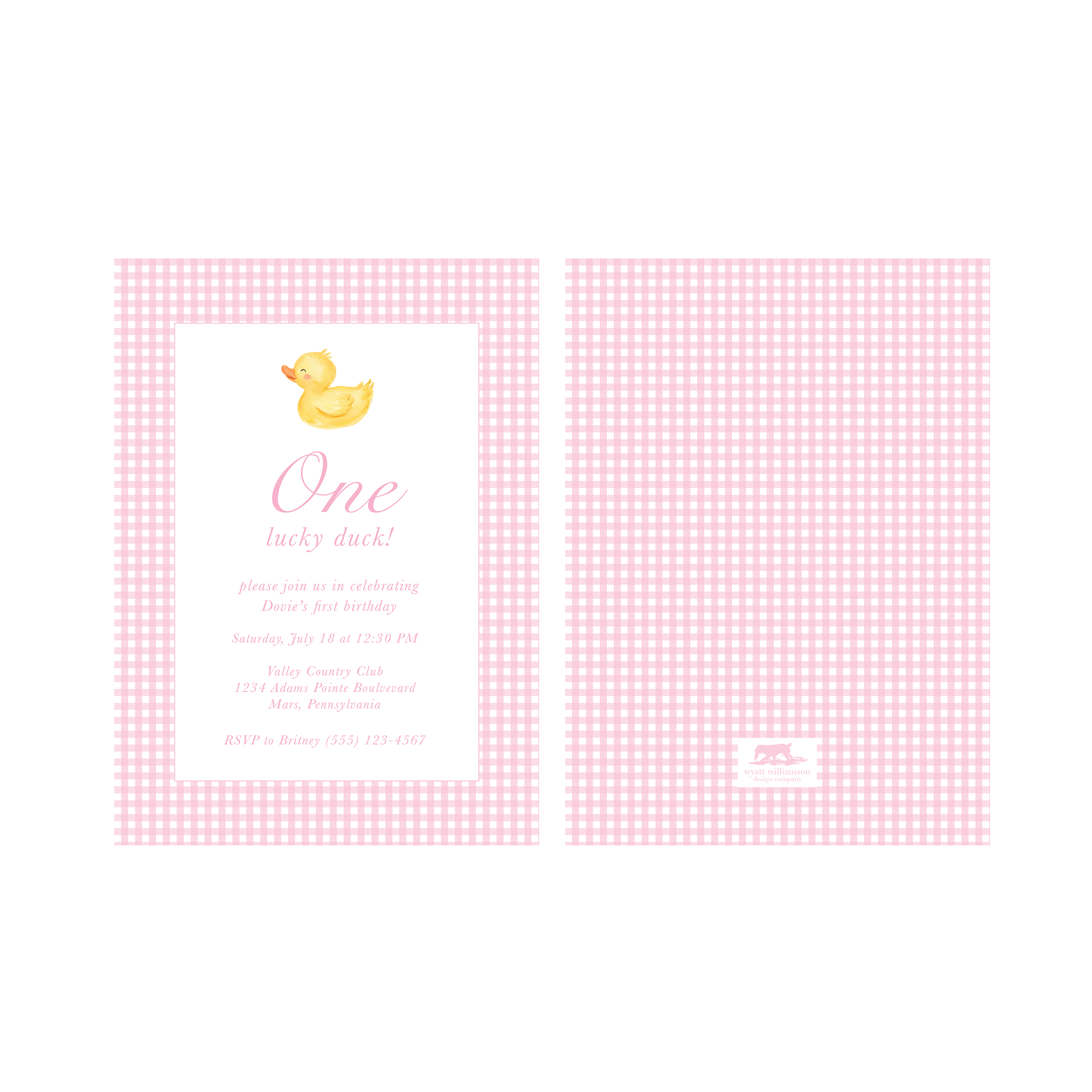 One Lucky Duck Birthday Invitation