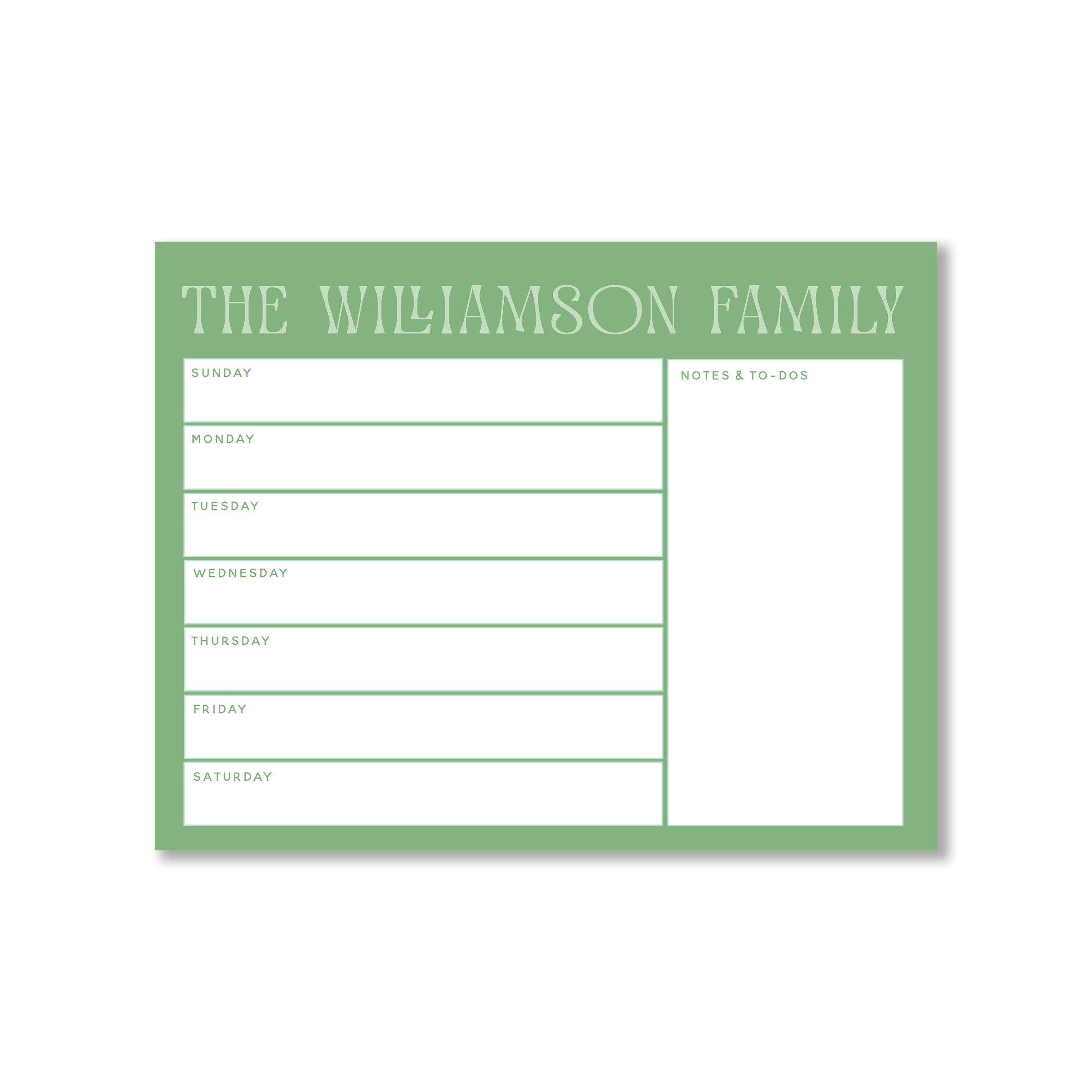 Weekly To-Do Notepad No. 1