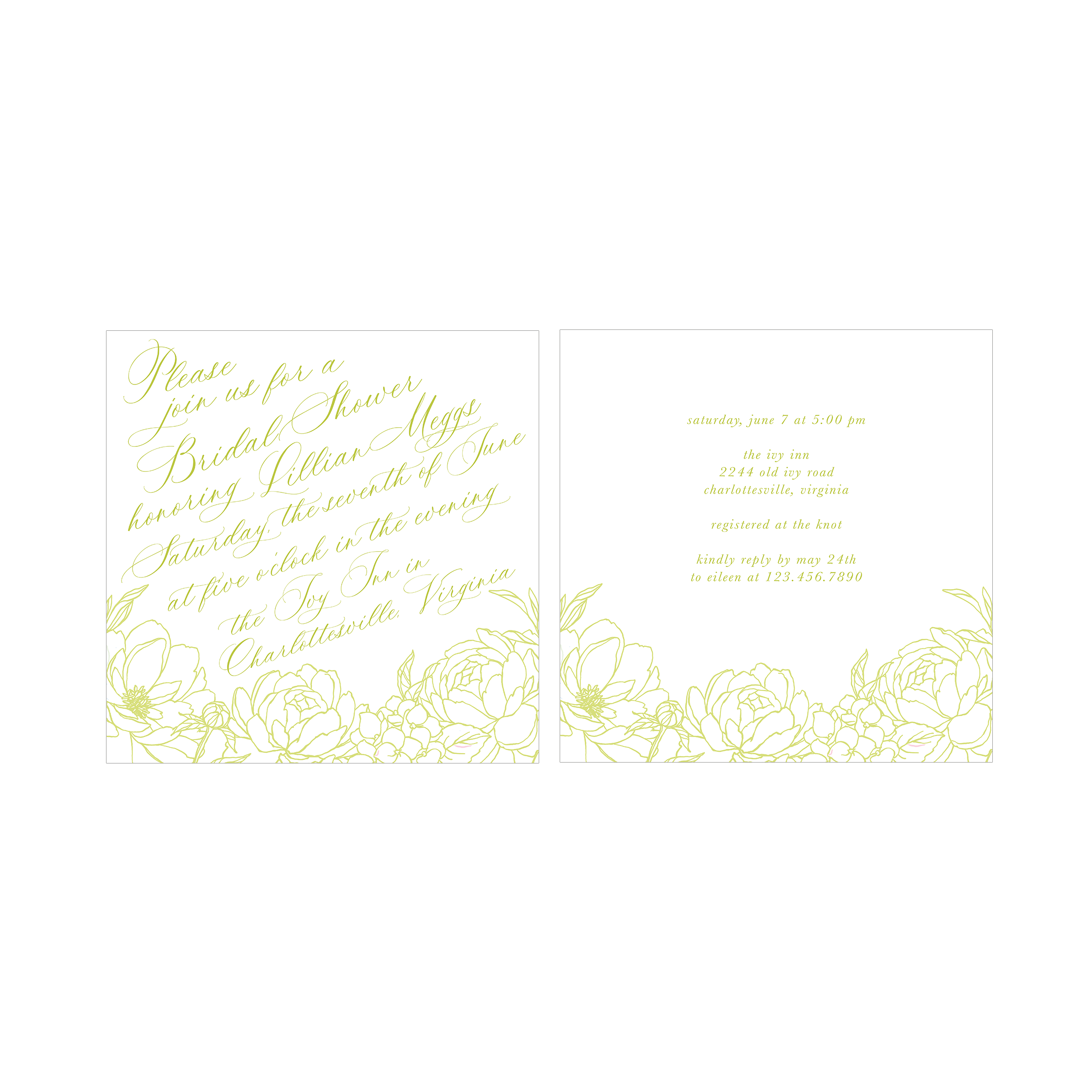 Floral Script Bridal Shower