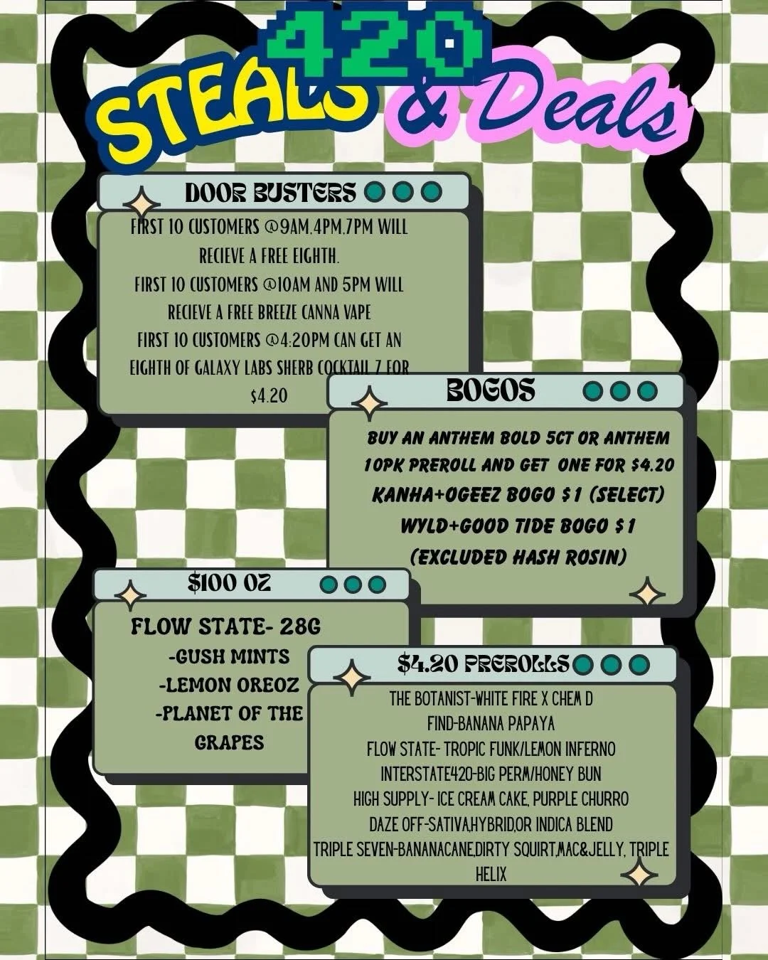 4/20 Steals &amp; Deals