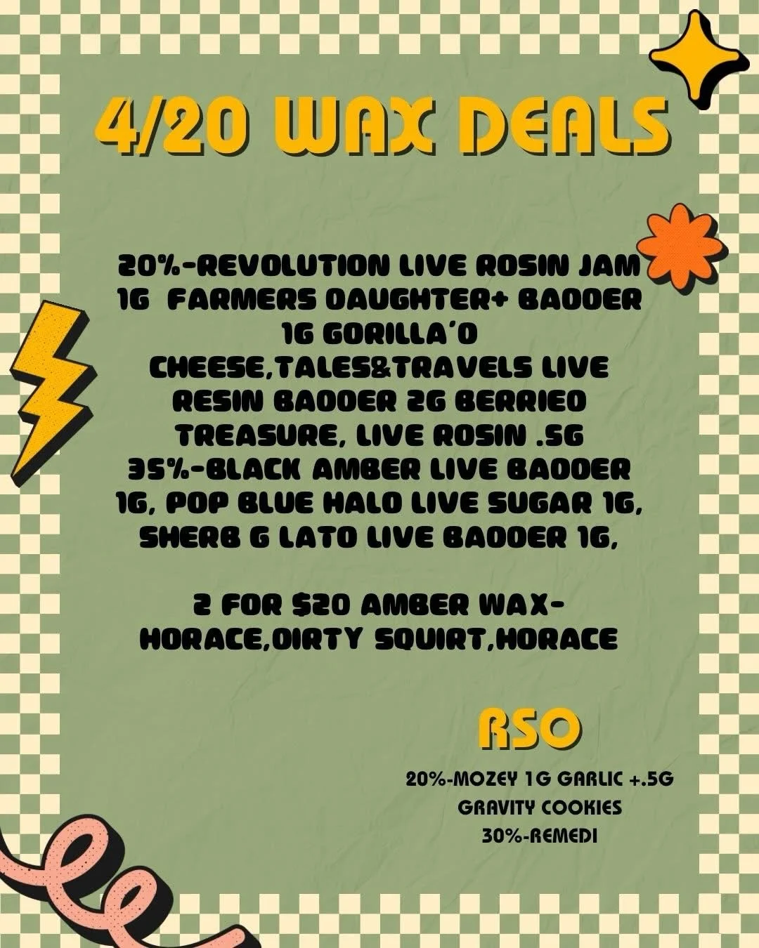 4/20 Wax Deals 