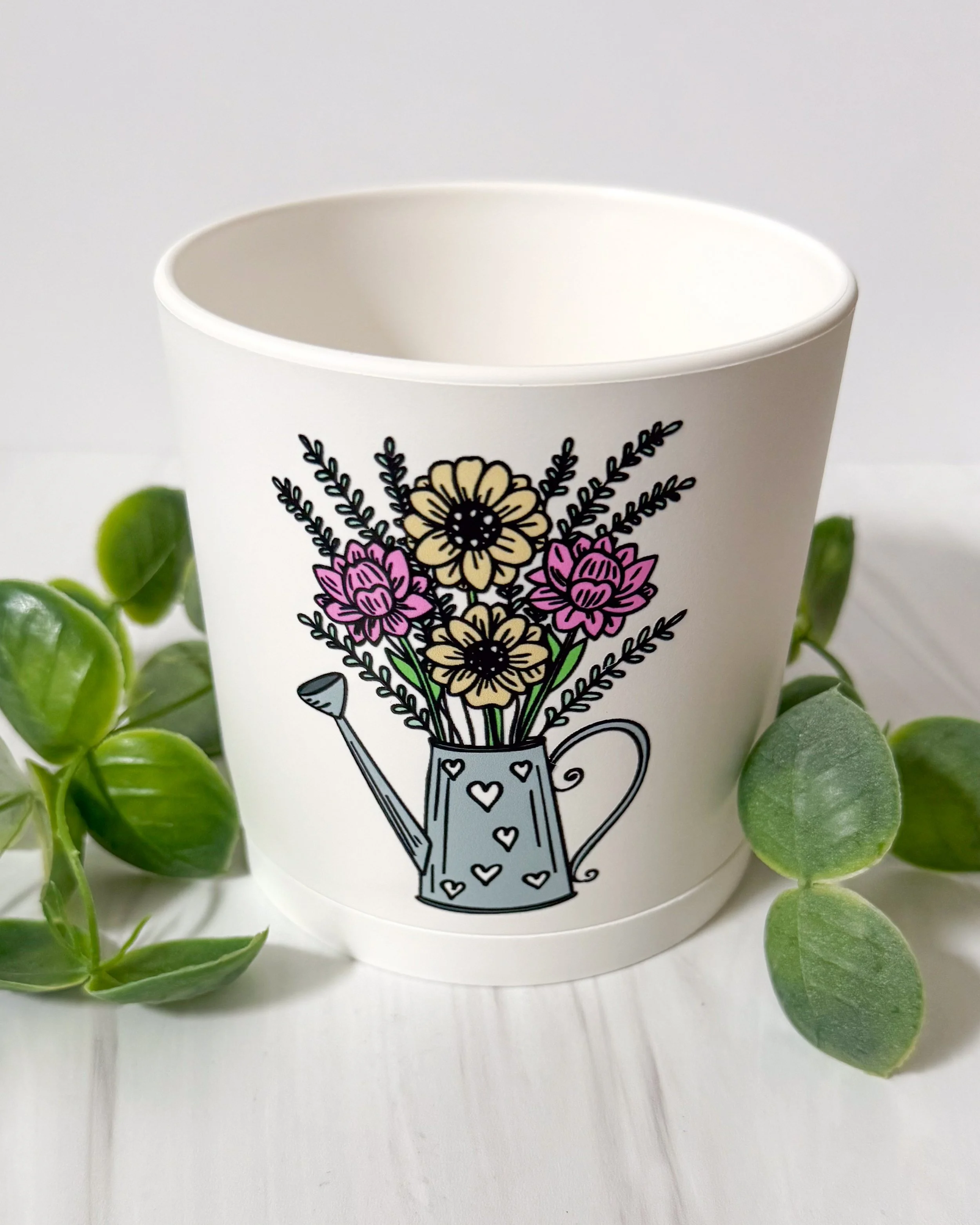 Flower Gray Planter Pot