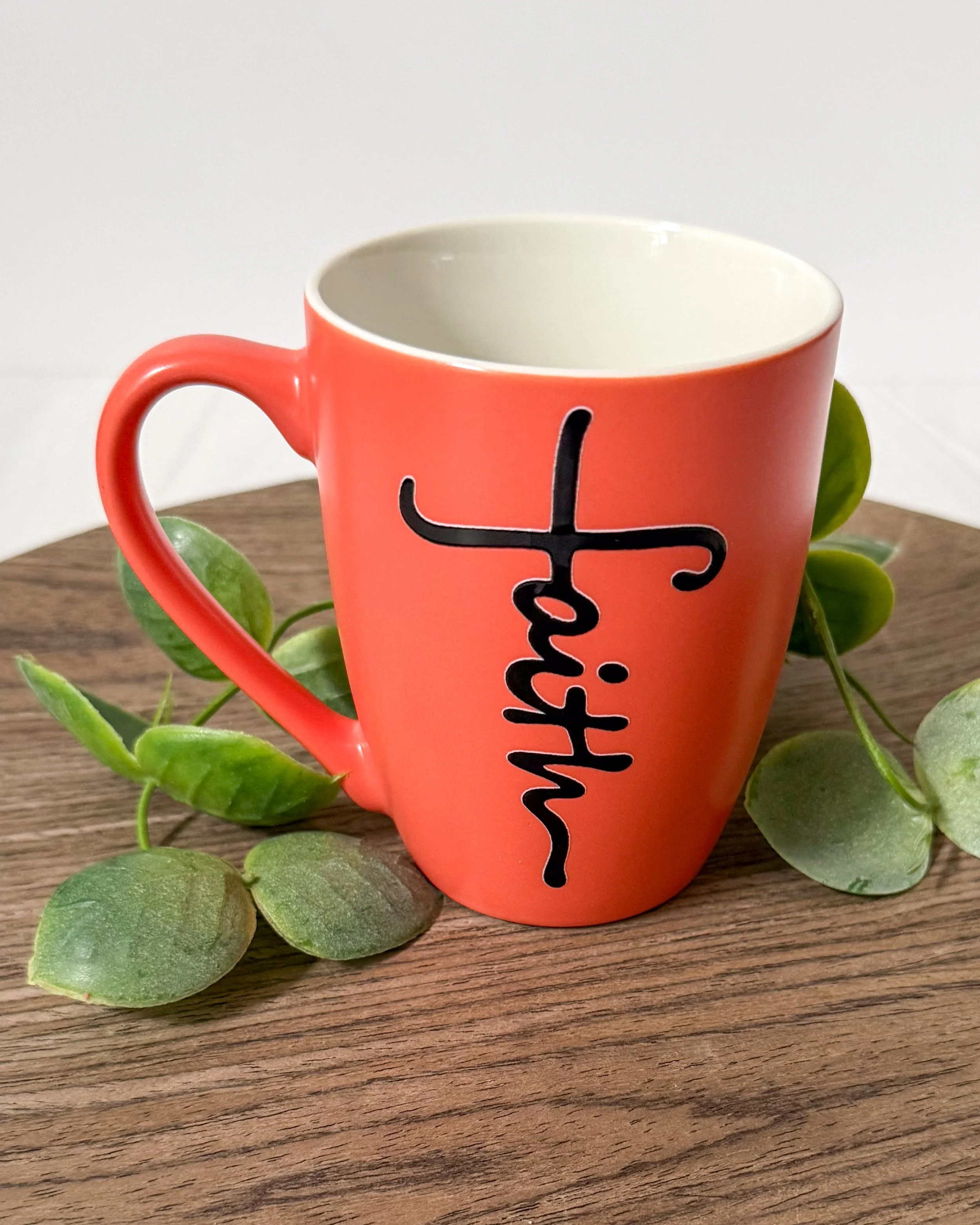 Ceramic Coffee Mug Faith (Orange)