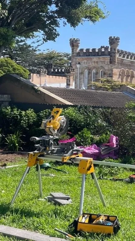 This is Rose Bay, some decking work was done and then we came back for a prep works for the concrete pour at the front and in the garage. Fernleigh Castle is beautiful!