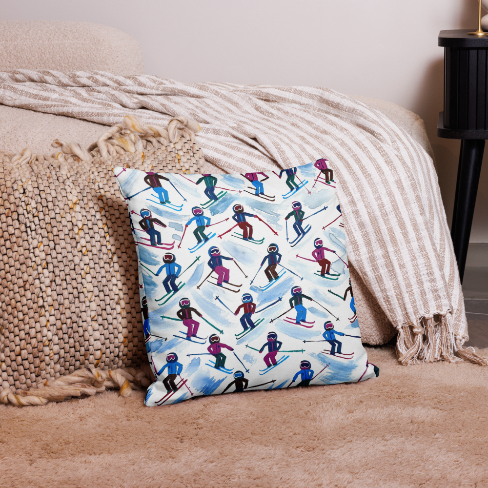 Ski Mogul Run Premium Pillow